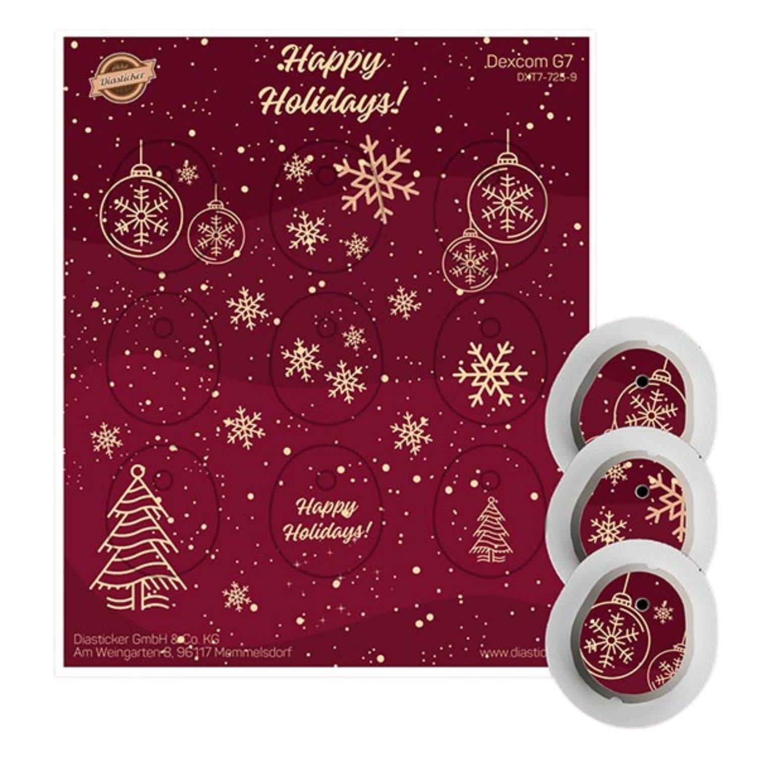 Diasticker® Dexcom G7 Stickerset "Happy Holidays"