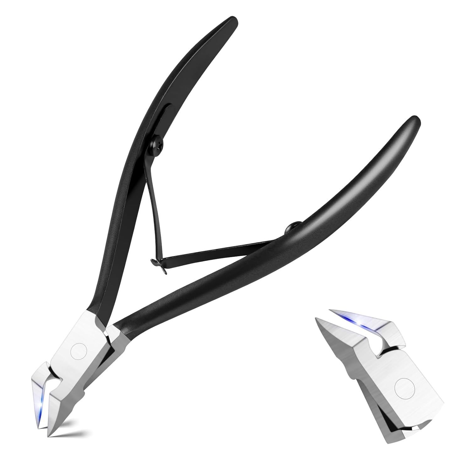 COOL-i Profi Nagelzange aus Edelstahl, Präzisions Fußnagelschere mit rutschfestem Griff