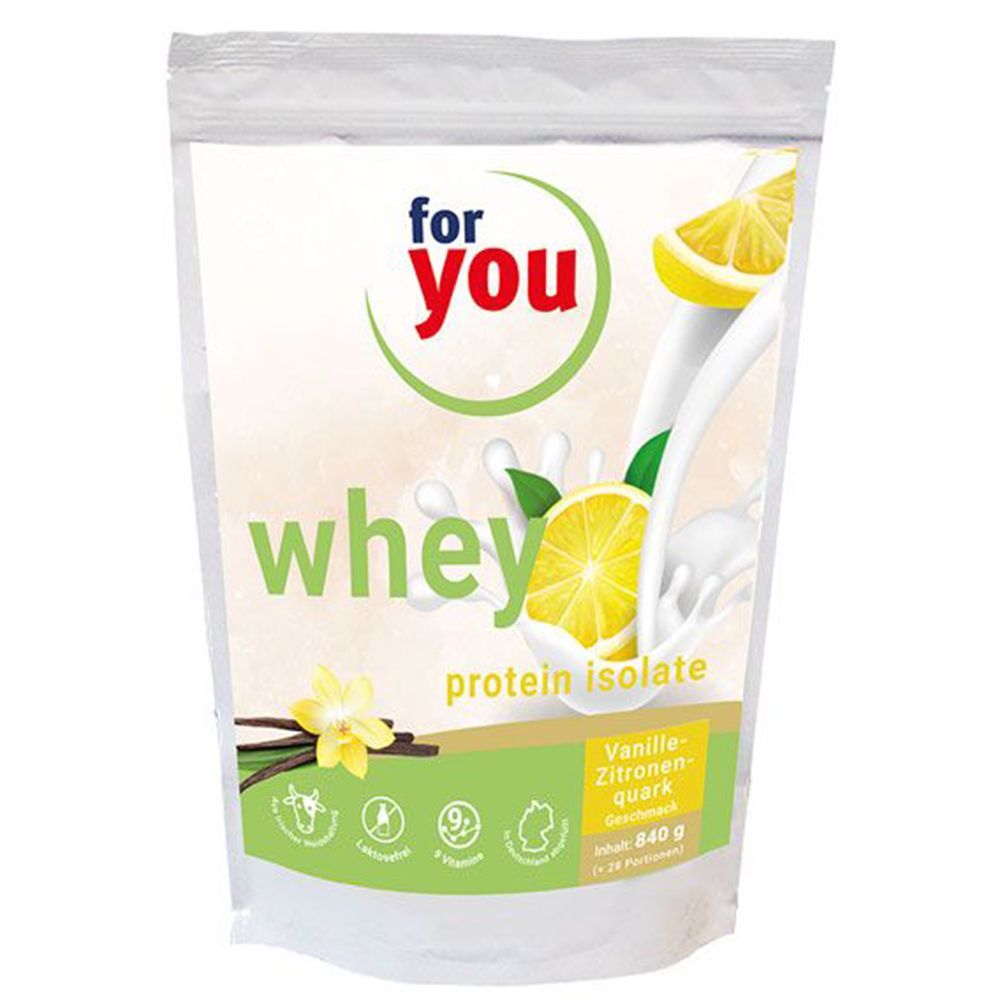 FOR YOU whey protein isolate recovery Vanille-Zit. 840 g Pulver
