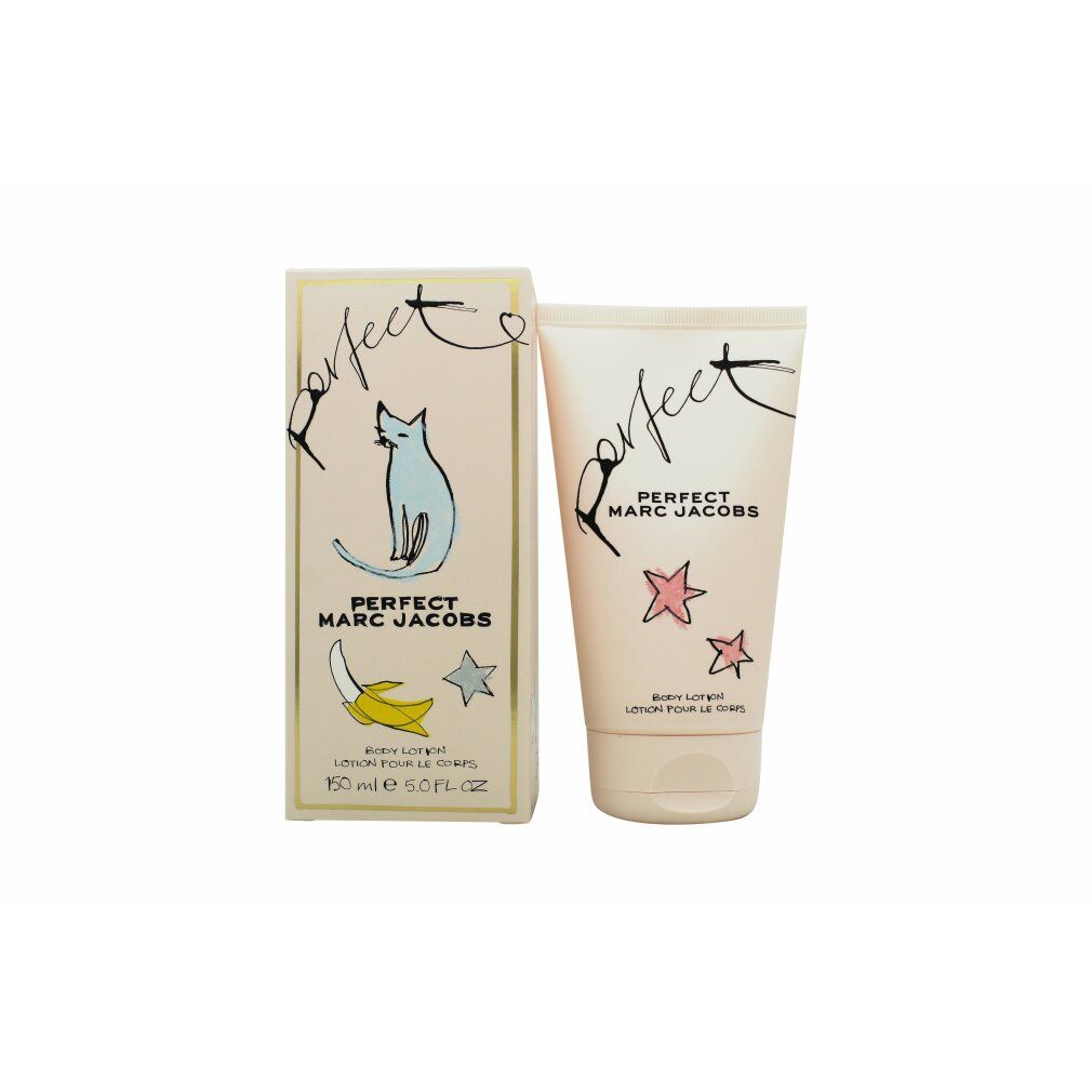 Verpackung und Tube "Perfect Marc Jacobs". Katze, Banane, Sterne. 150 ml. Lotion pour le corps.
