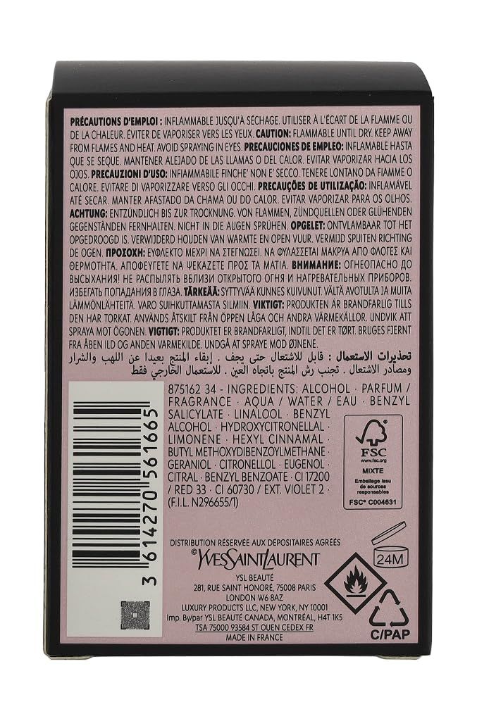 Rückseite der Produktverpackung. Text in mehreren Sprachen. Inhaltsstoffe, Warnhinweise, Recycling-Symbol.