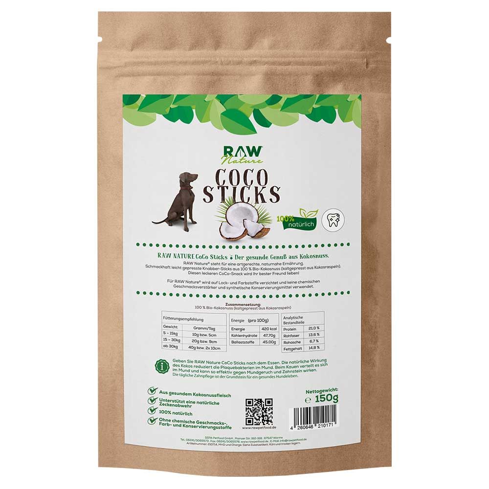 RAW Nature Kokos-Sticks Hundesnack