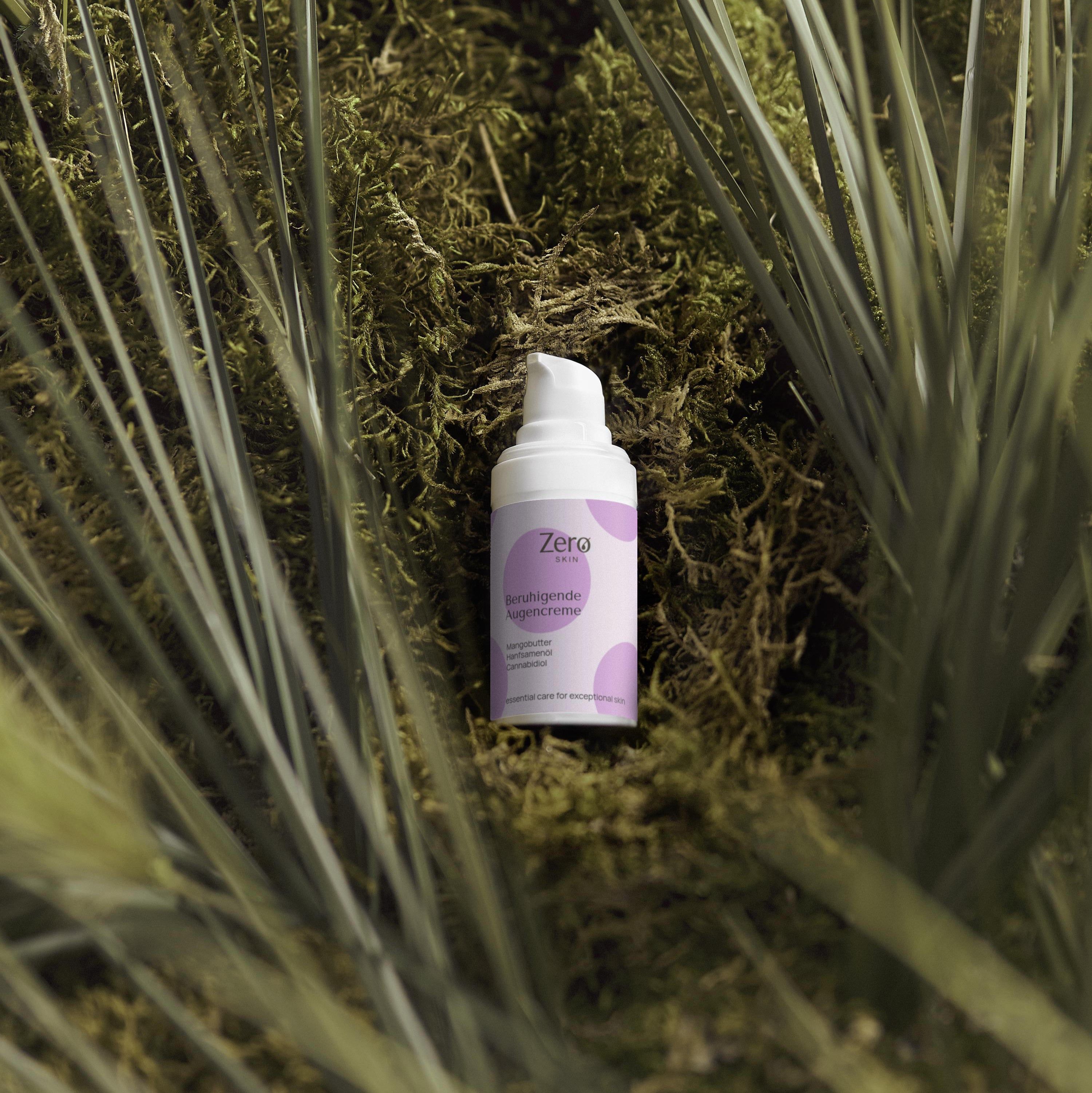 Zero Skin Beruhigende Augencreme mit CBD, 1% Cannabidiol für trockene Haut