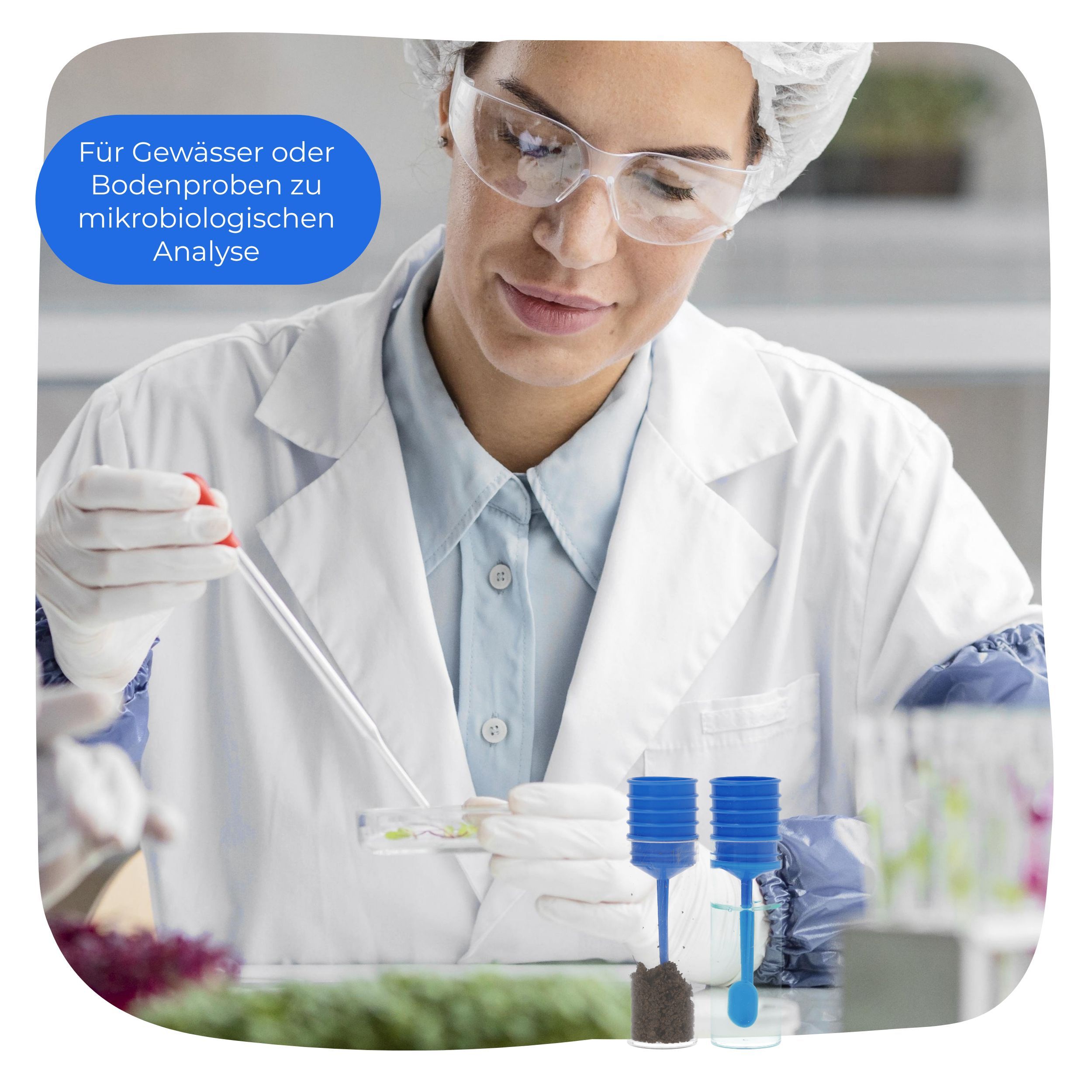 Horn Medical Probenröhrchen / Untersuchungsröhrchen mit integriertem Löffel