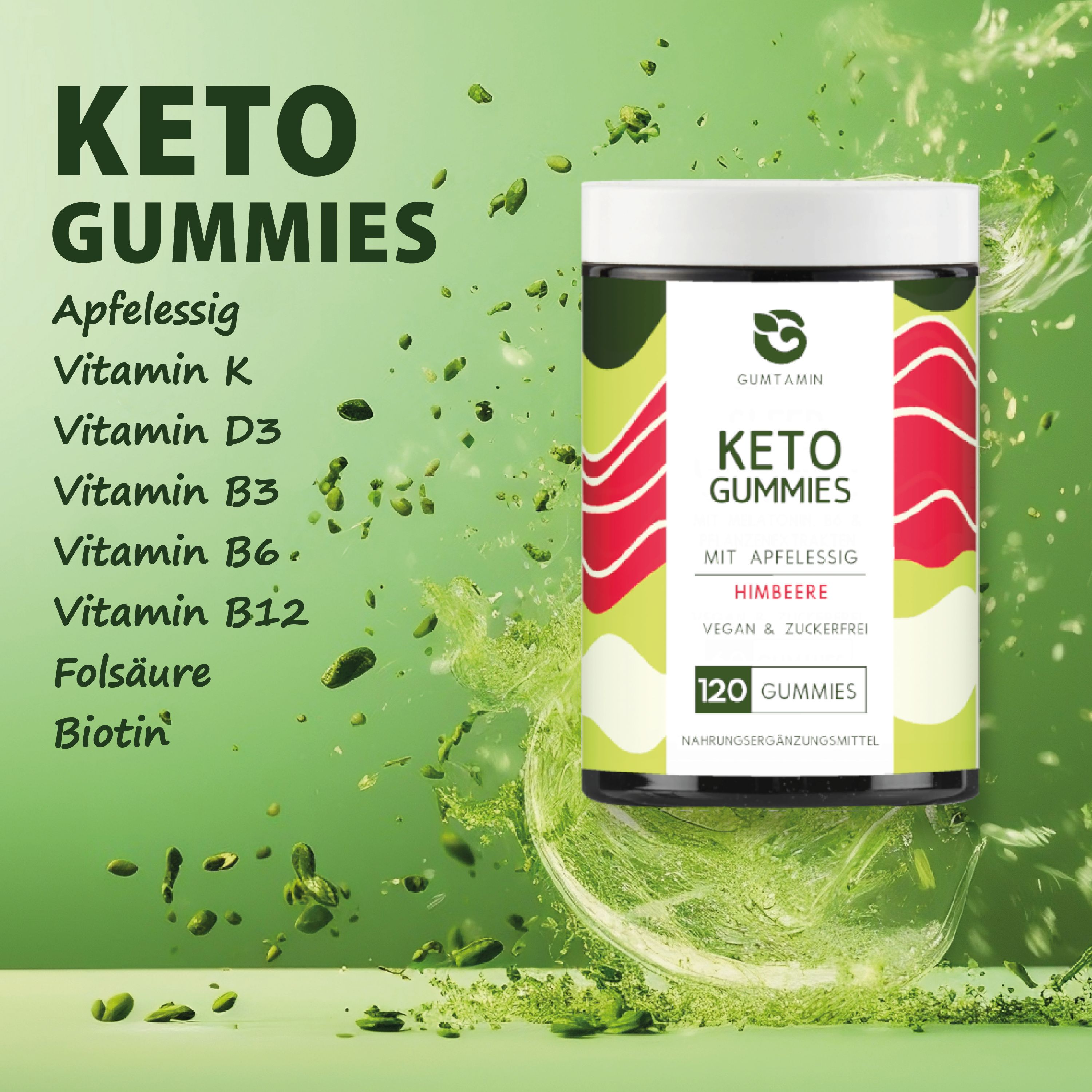 Keto Gummies mit Apfelessig | Gumtamin 360 St Gummibärchen