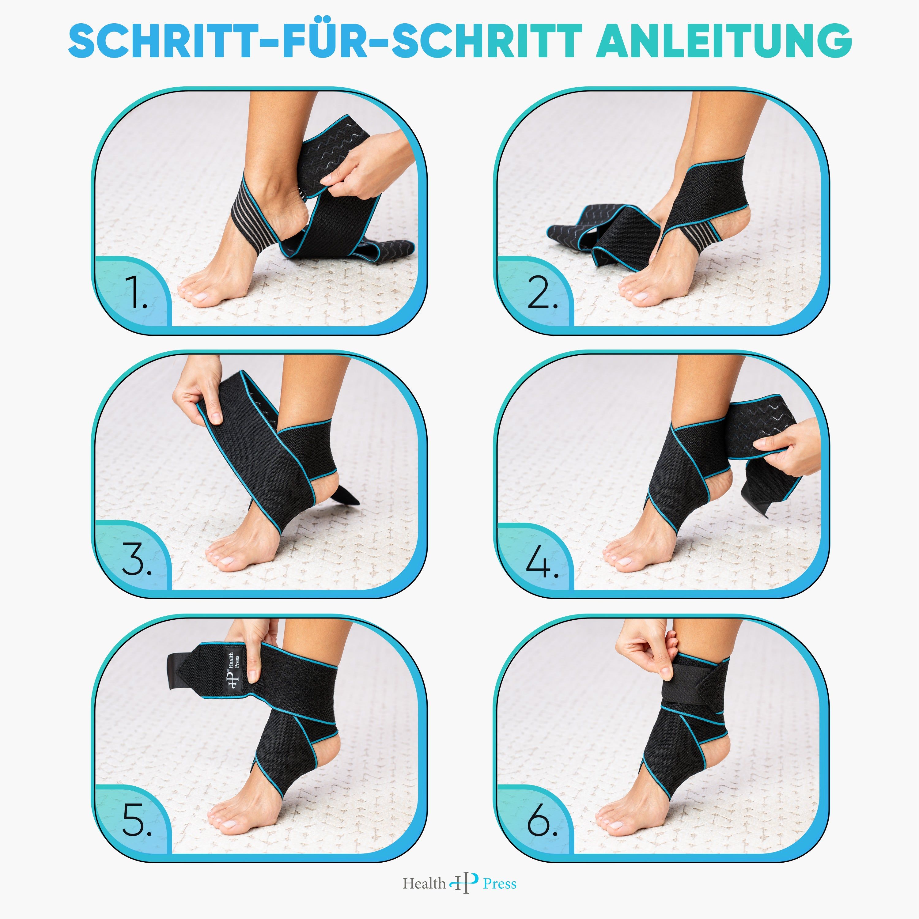 Health Press Universelle Sprunggelenkbandage