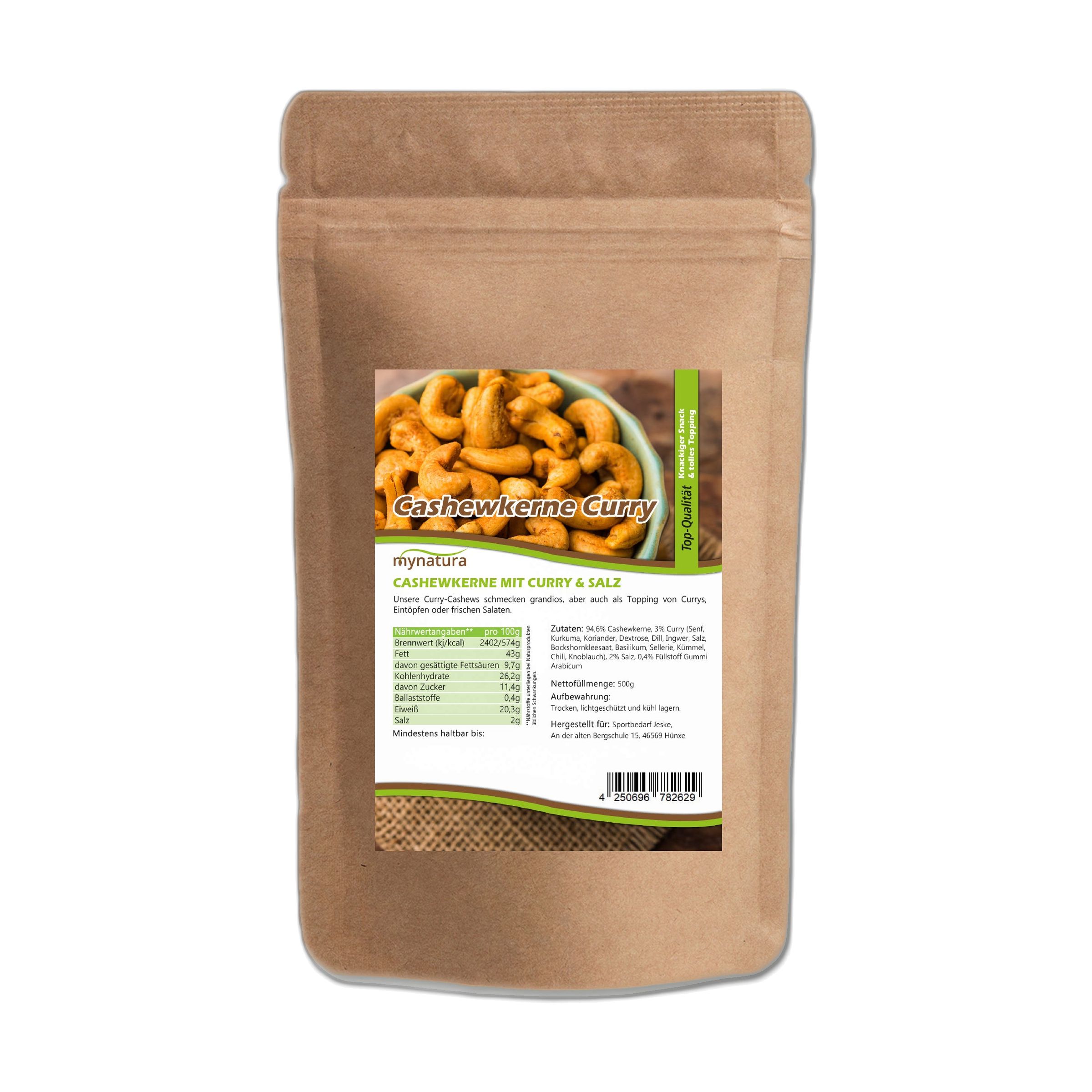 Mynatura Cashewkerne mit Curry und Salz 500 g