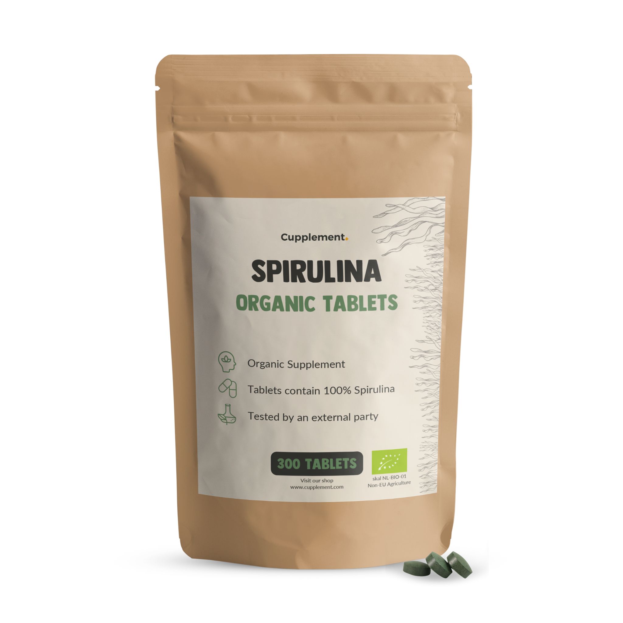 Cupplement - Spirulina 500 mg BIO 300 St Tabletten