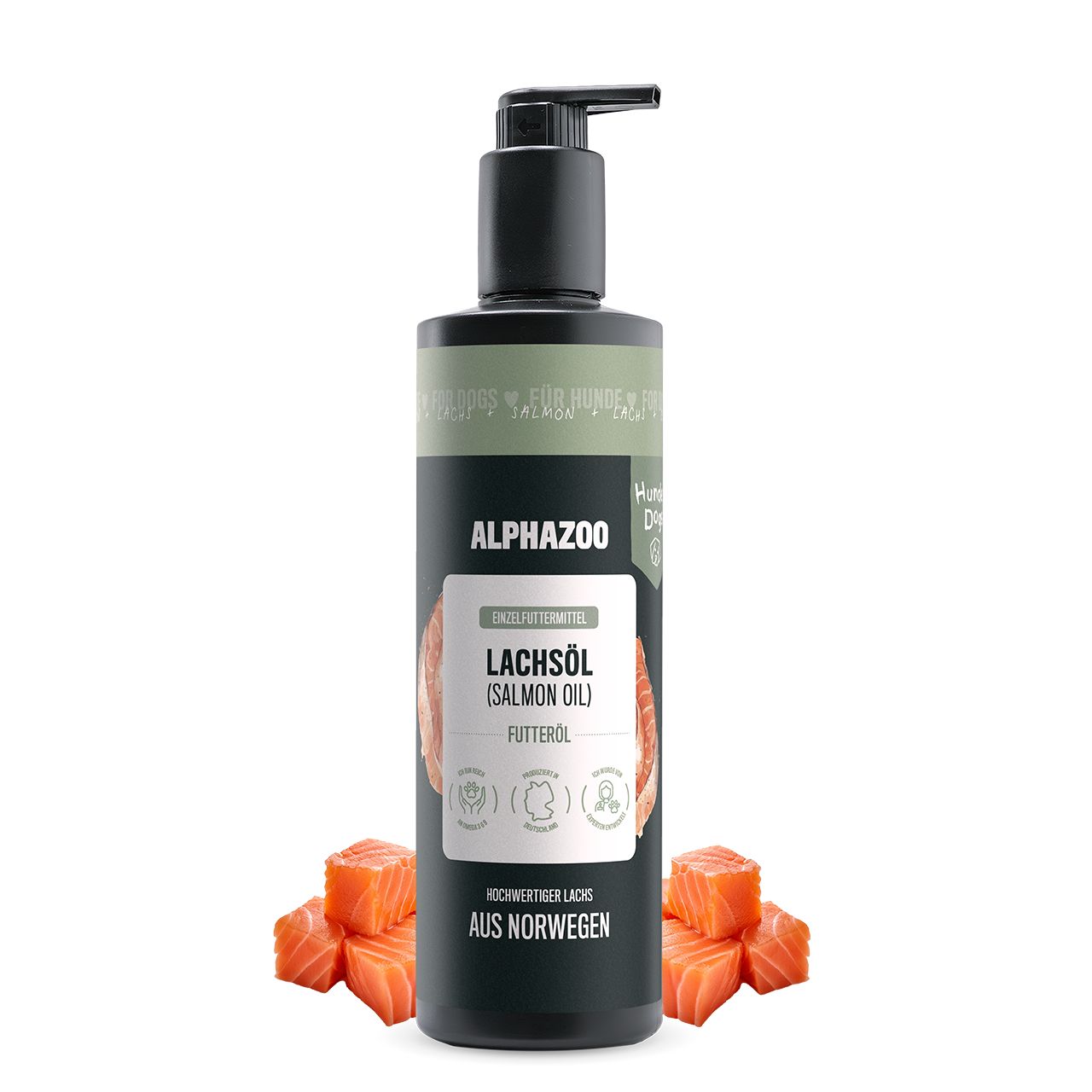 alphazoo Premium Lachsöl für Hunde 500 ml Öl