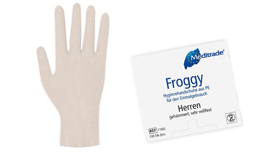 Froggy™ Hygienehandschuh aus reißfestem Polyethylen