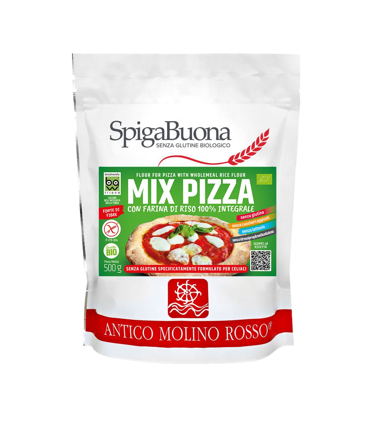 Miscela per Pizza Semintegrale Senza Glutine BIO - Antico Molino Rosso SpigaBuona