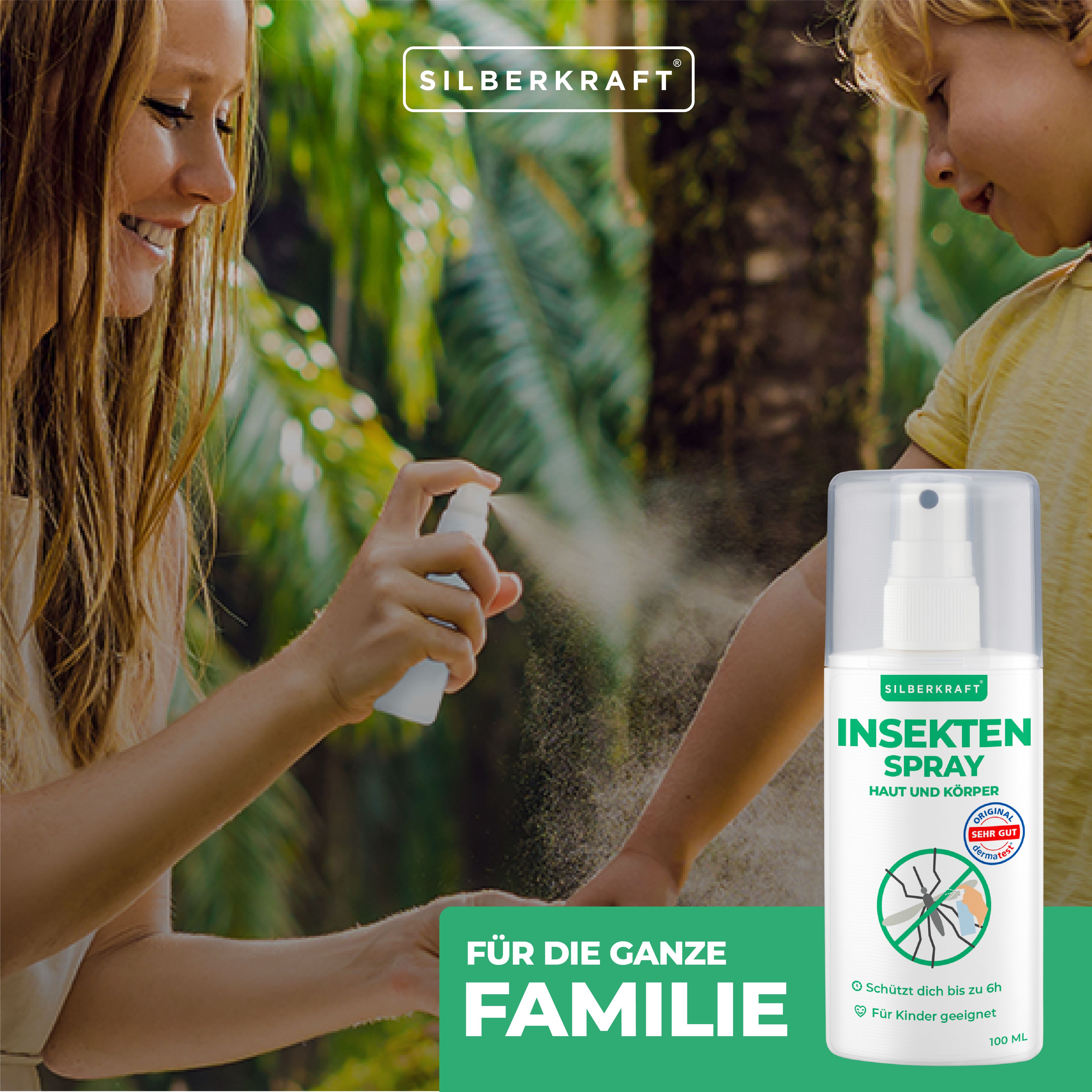 SILBERKRAFT Insektenspray Haut & Körper