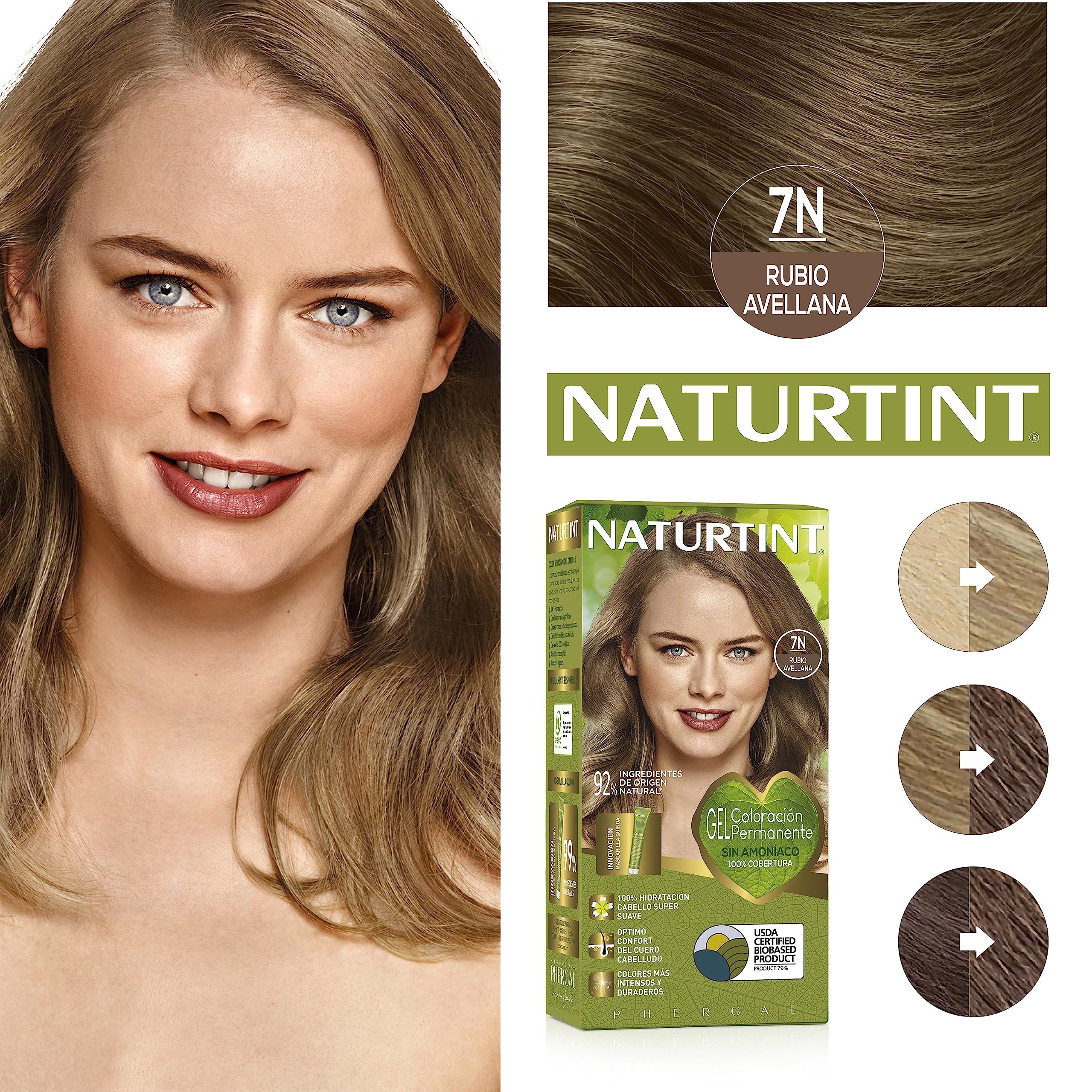 Naturtint Biobased 7N Haselnussblond – Permanente Coloration ohne Ammoniak, 170 ml.