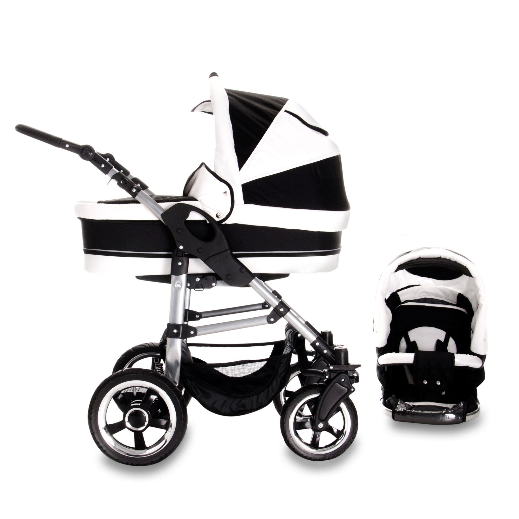 Bebebi London 2 in 1 Kombikinderwagen Luftreifen, Buckingham