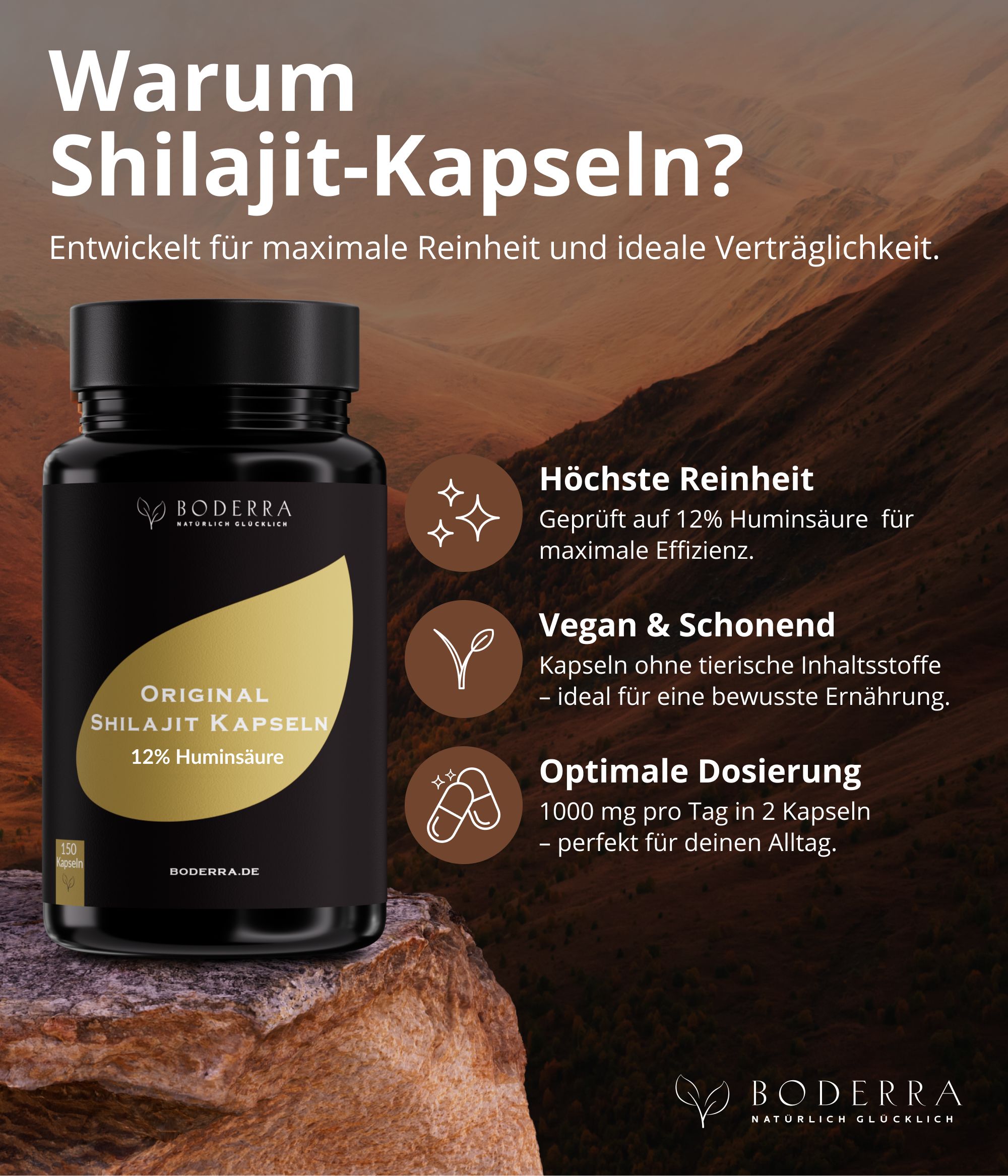 Boderra Mumijo Shilajit Kapseln