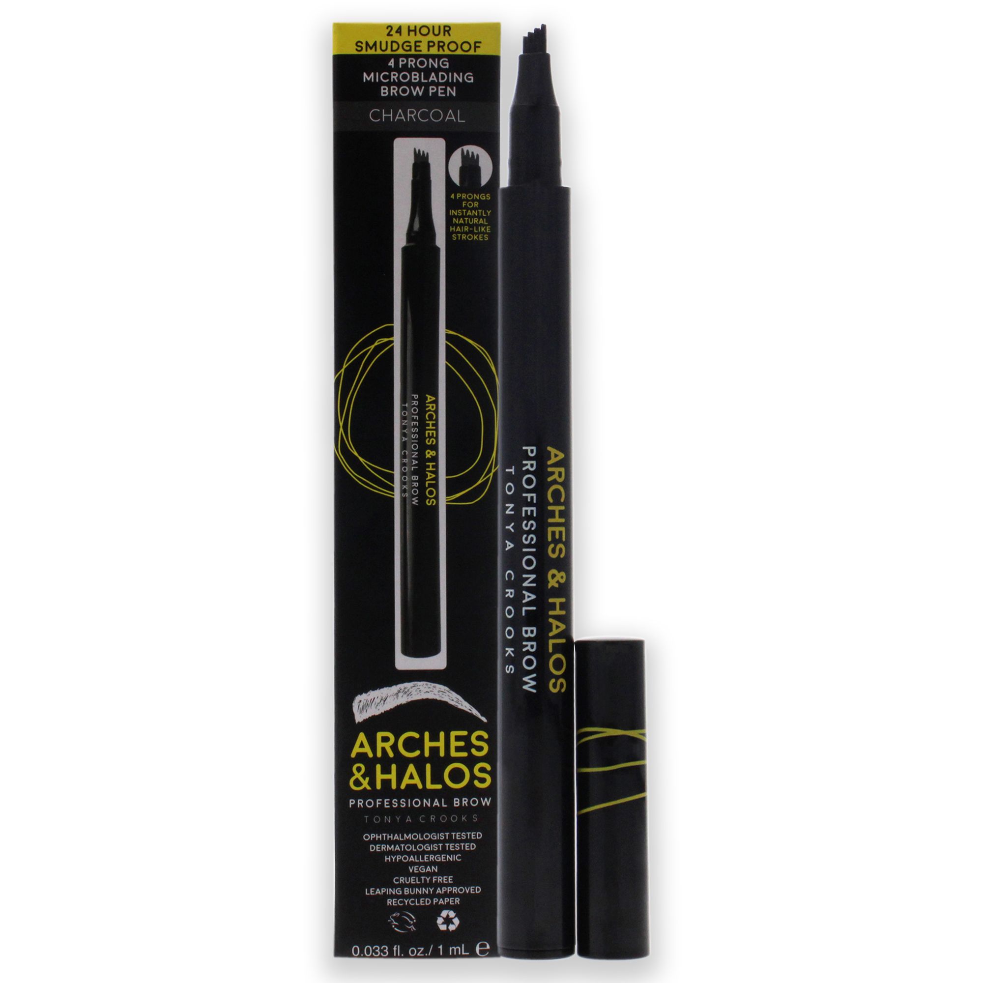 4 Prong Microblading Augenbrauenstift - Charcoal von Arches and Halos