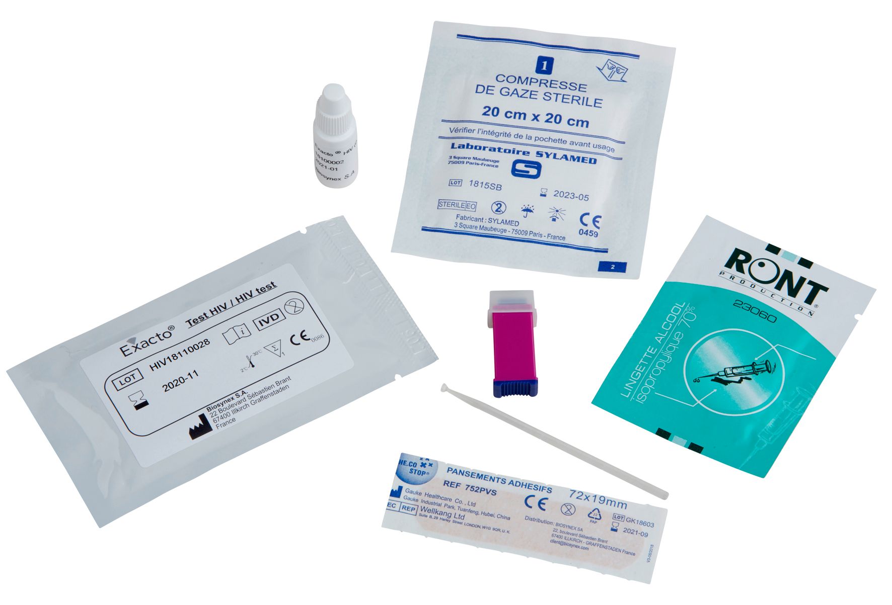 BIOSYNEX Exacto Professional HIV Schnelltest 10 Stück