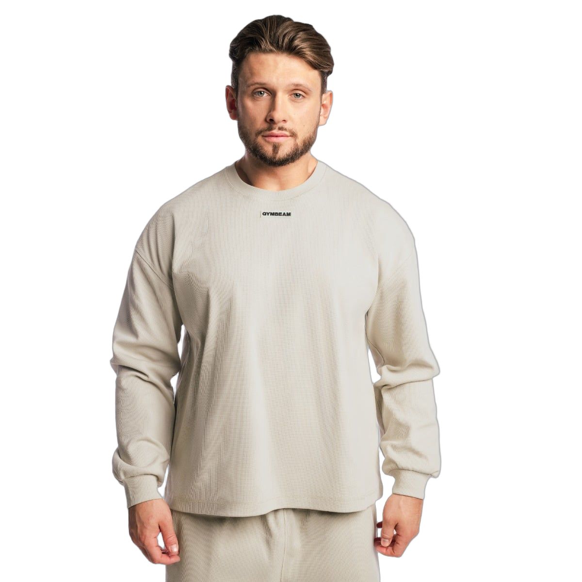 GymBeam Sweatshirt Herren Oversized ohne Kapuze in Grey 1 St