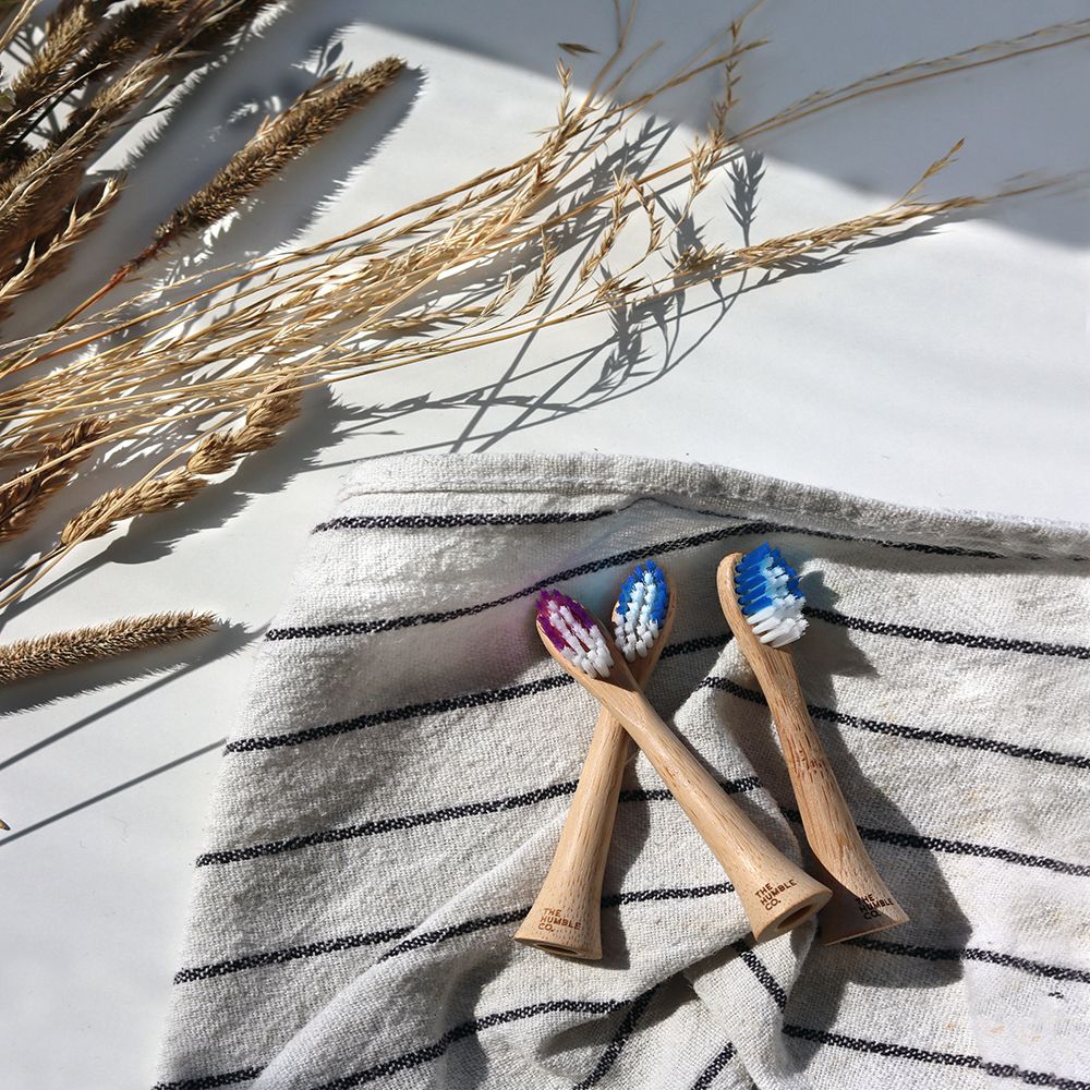 The Humble Co. Elektrische Aufsteckbürsten Bambus für Schallzahnbürsten