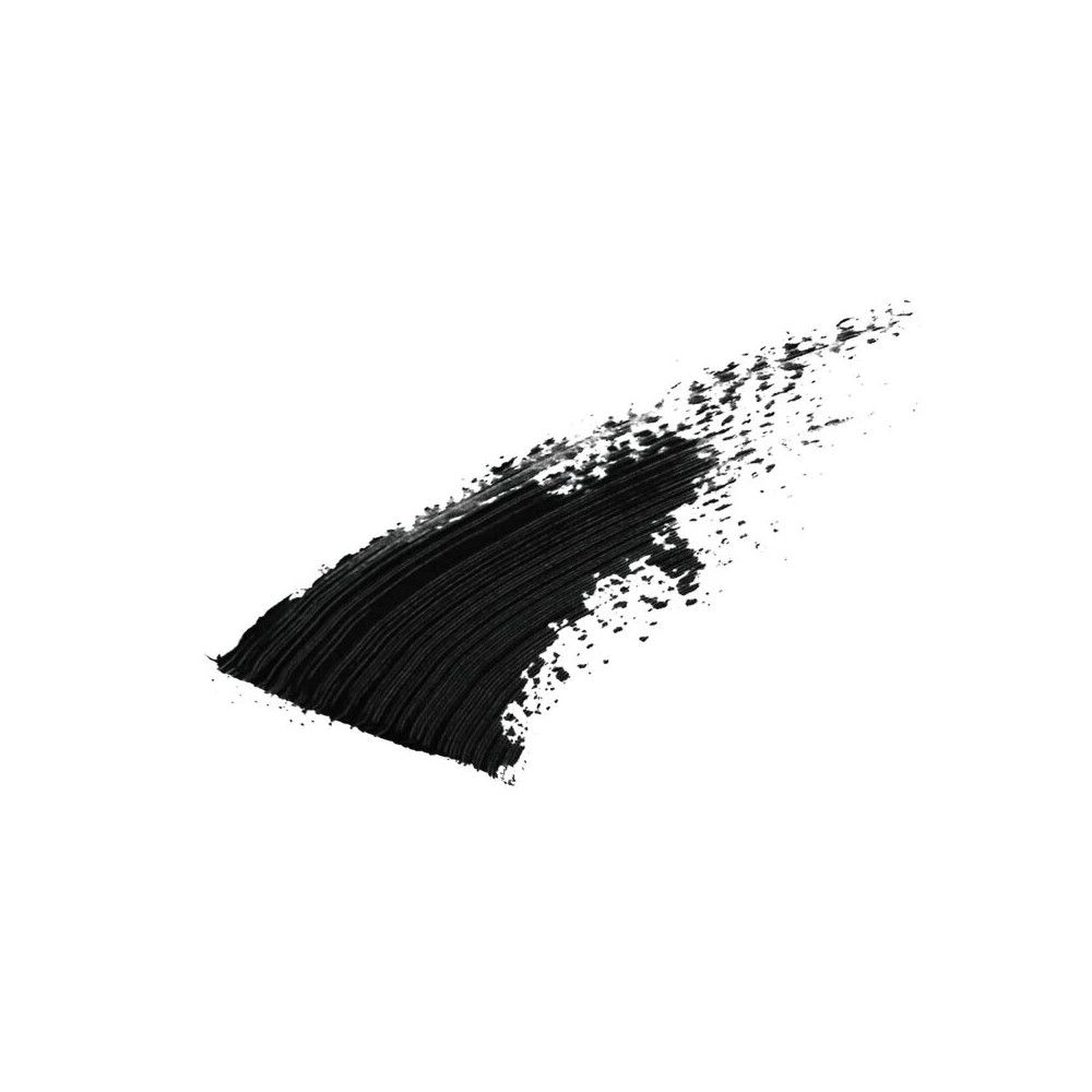 Schwarzer Mascarastrich auf weißem Hintergrund.