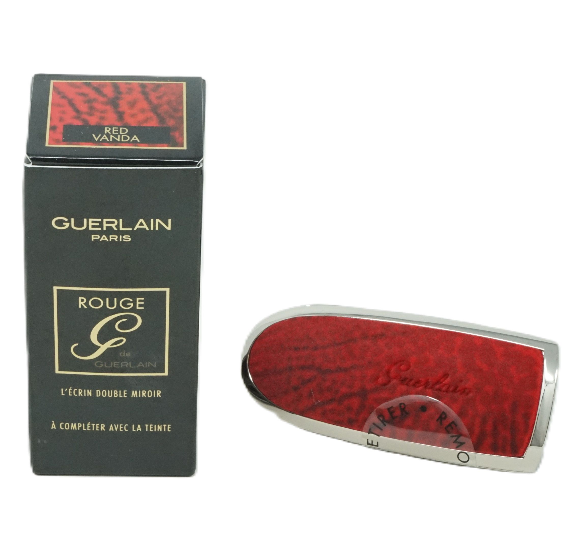 Guerlain Rouge G The Double Mirror Case To Complete with Shade Red Vanda
