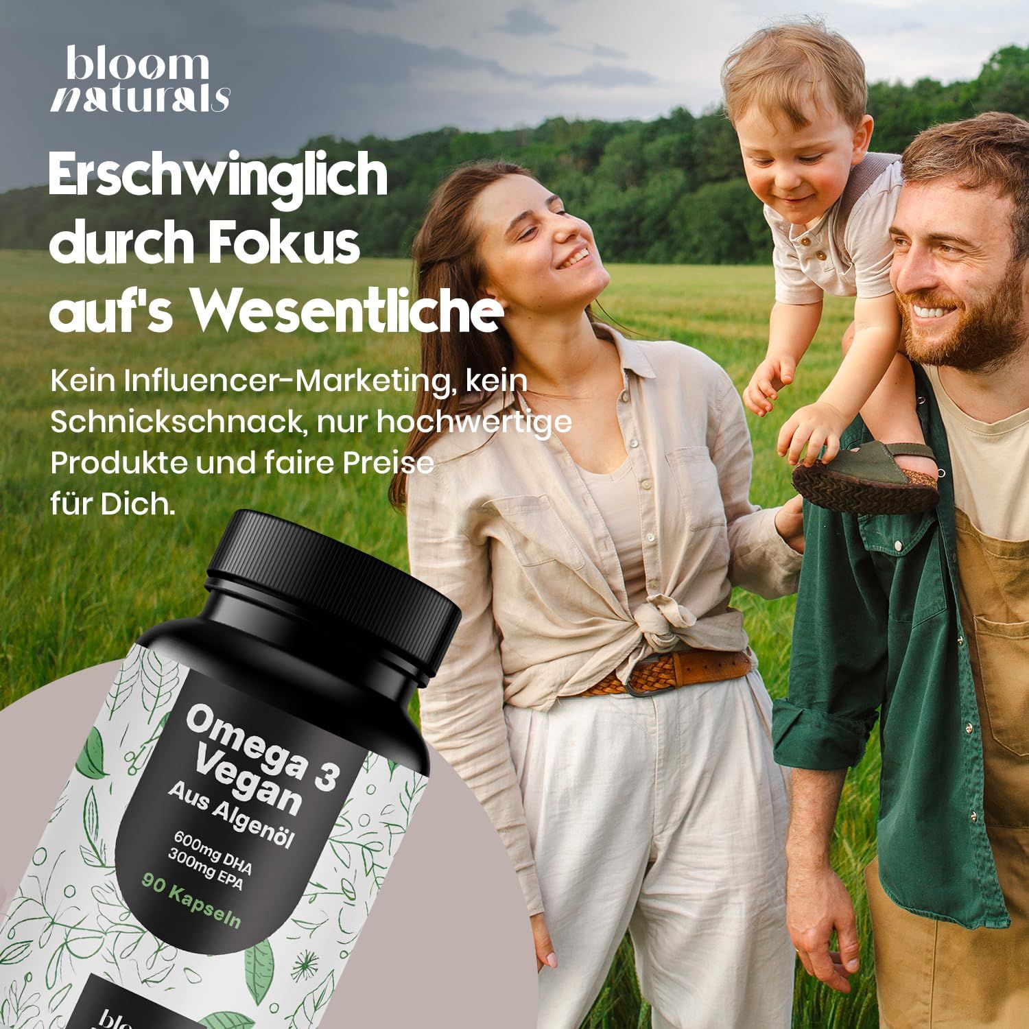 Bloom Naturals Omega 3 Kapseln