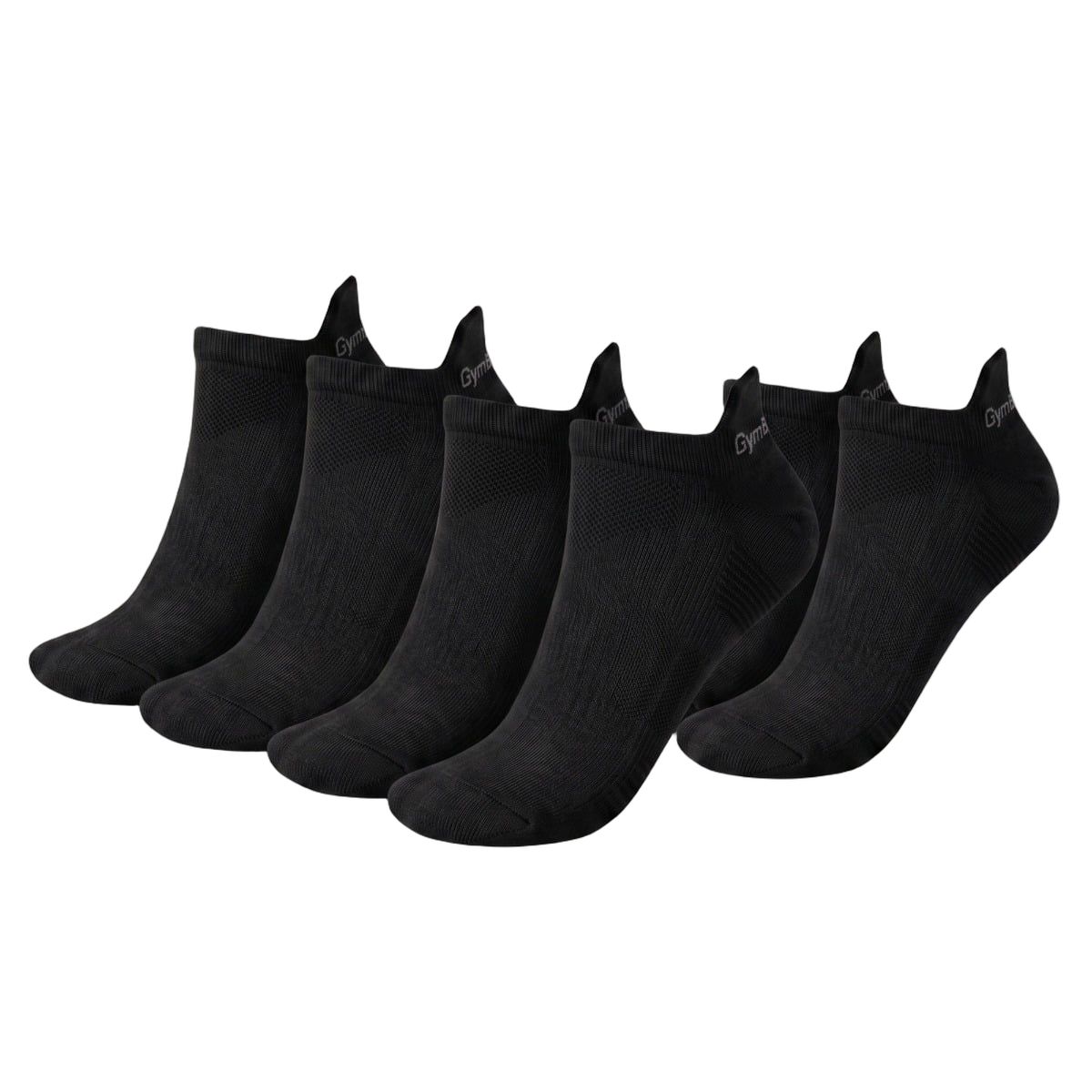 Calze unisex alla caviglia con tallone rialzato nere
