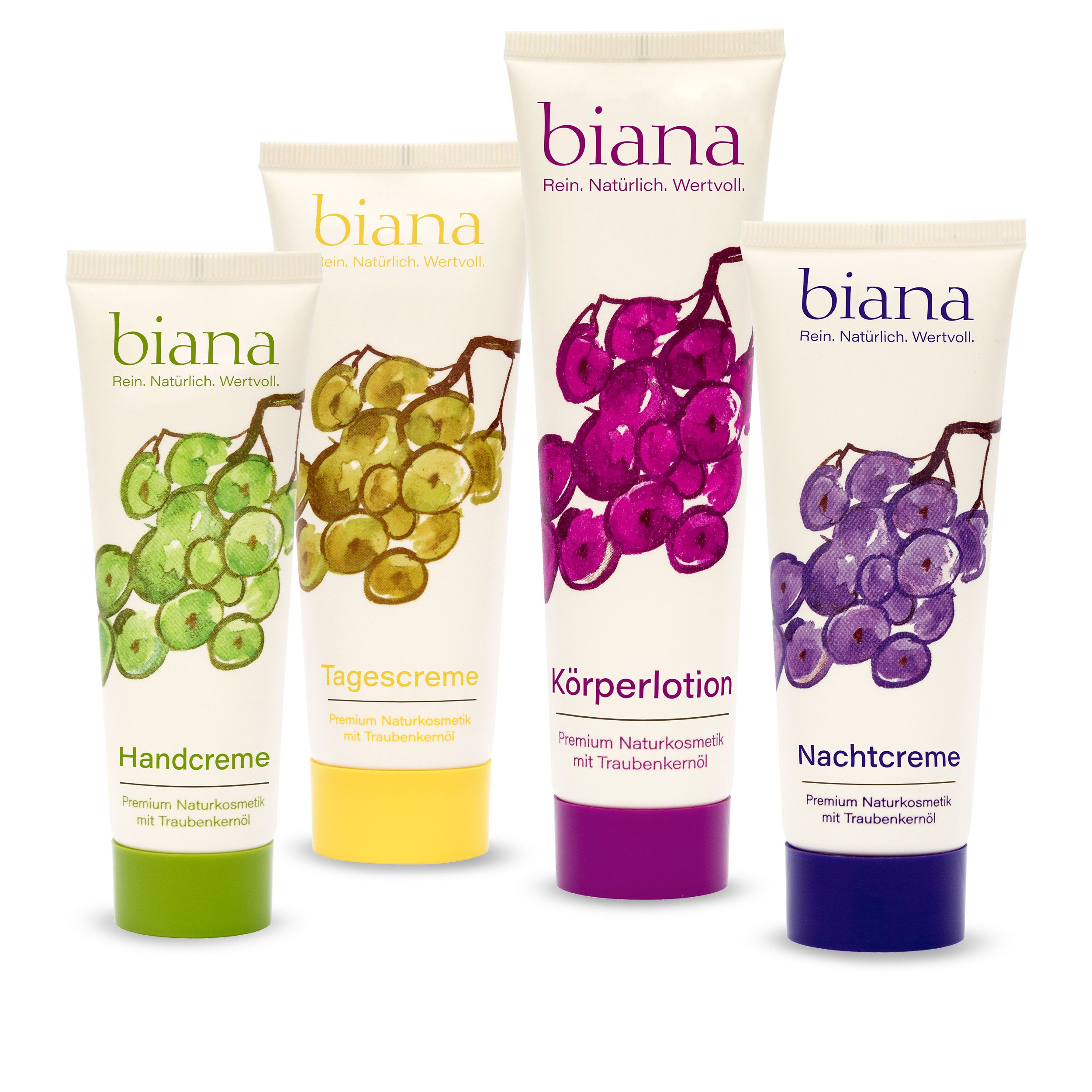 biana All in One Set – Premium Naturkosmetik mit Traubenkernöl 300 ml Creme