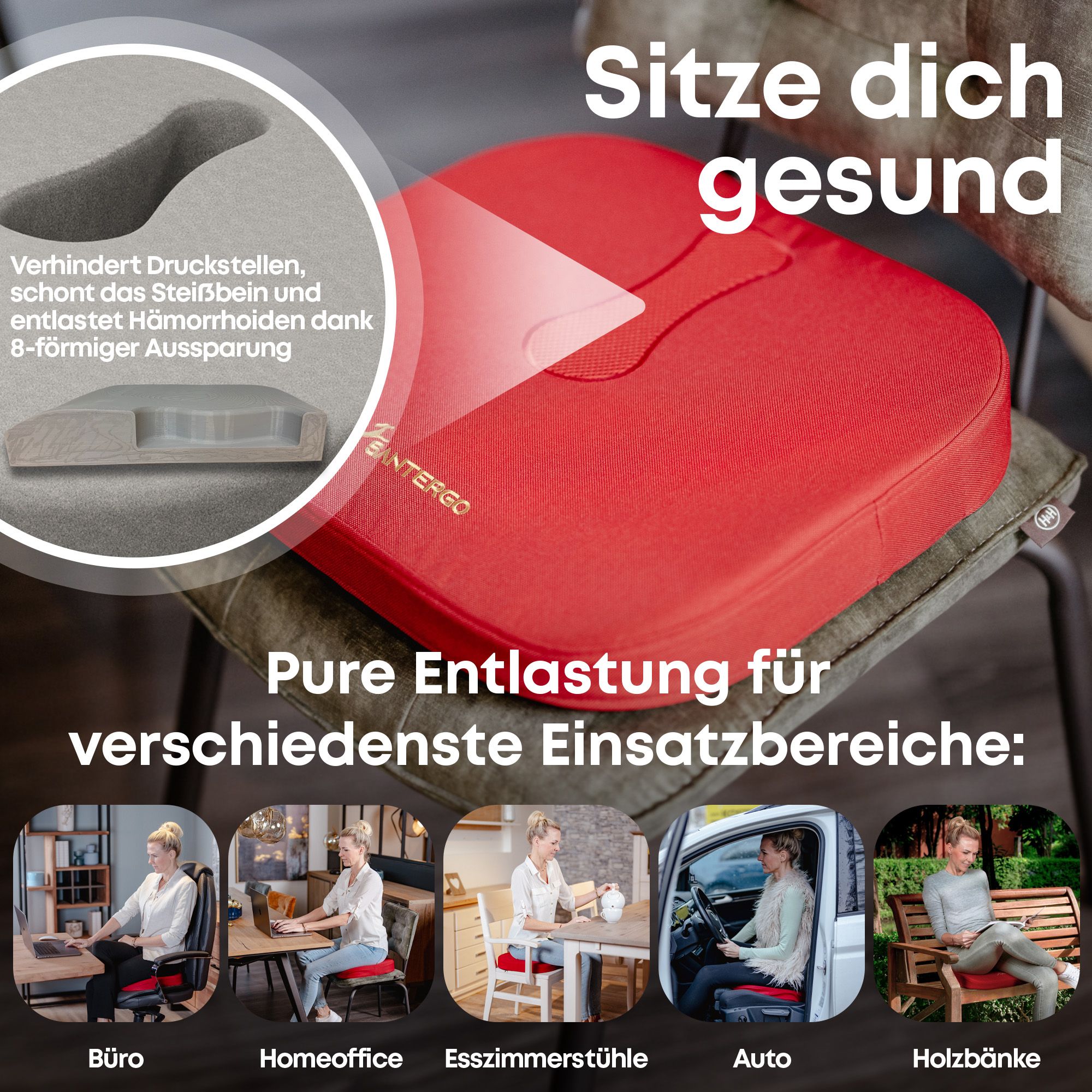 SANTERGO Orthopädisches Sitzkissen