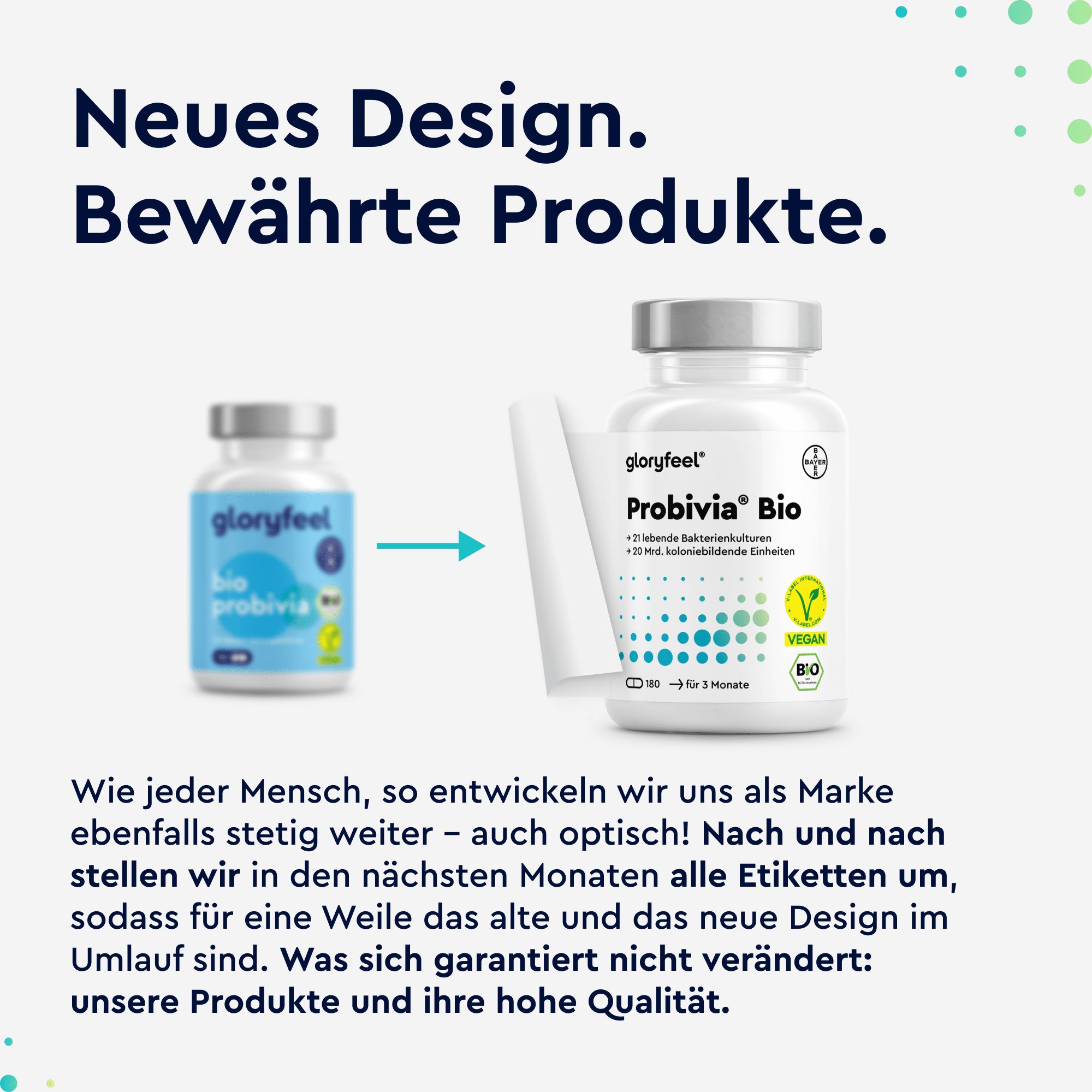 gloryfeel® Bio Probivia Kulturen Komplex mit 500 Mrd. KBE/g* - 21 Bakterienstämme + Bio-Inulin