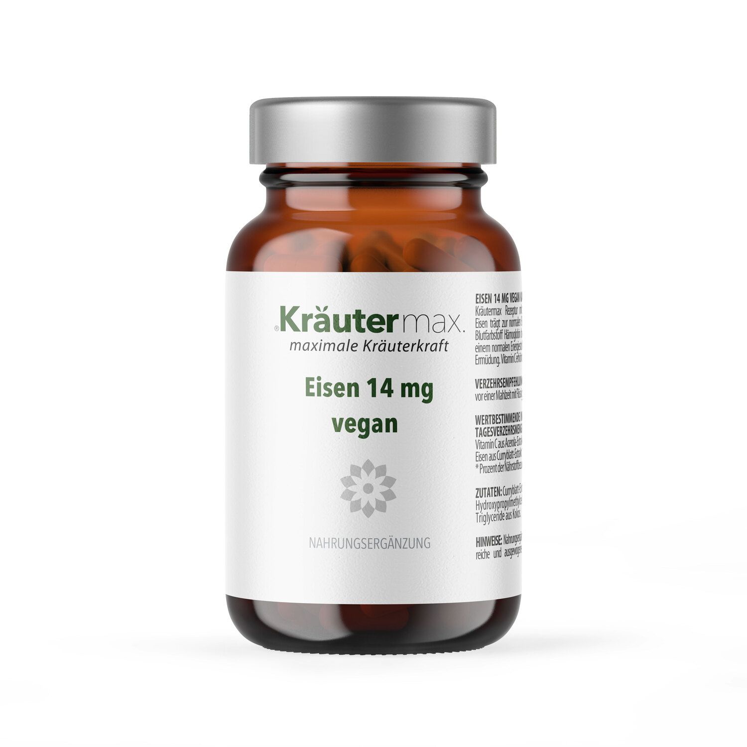 Kräutermax Eisen 14 mg vegan Kapseln 60 St