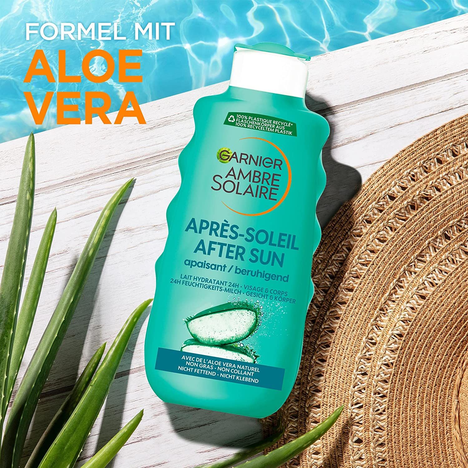 Garnier - Beruhigende Feuchtigkeitsmilch nach dem Sonnenbad Ambre Solaire - Aloe Vera