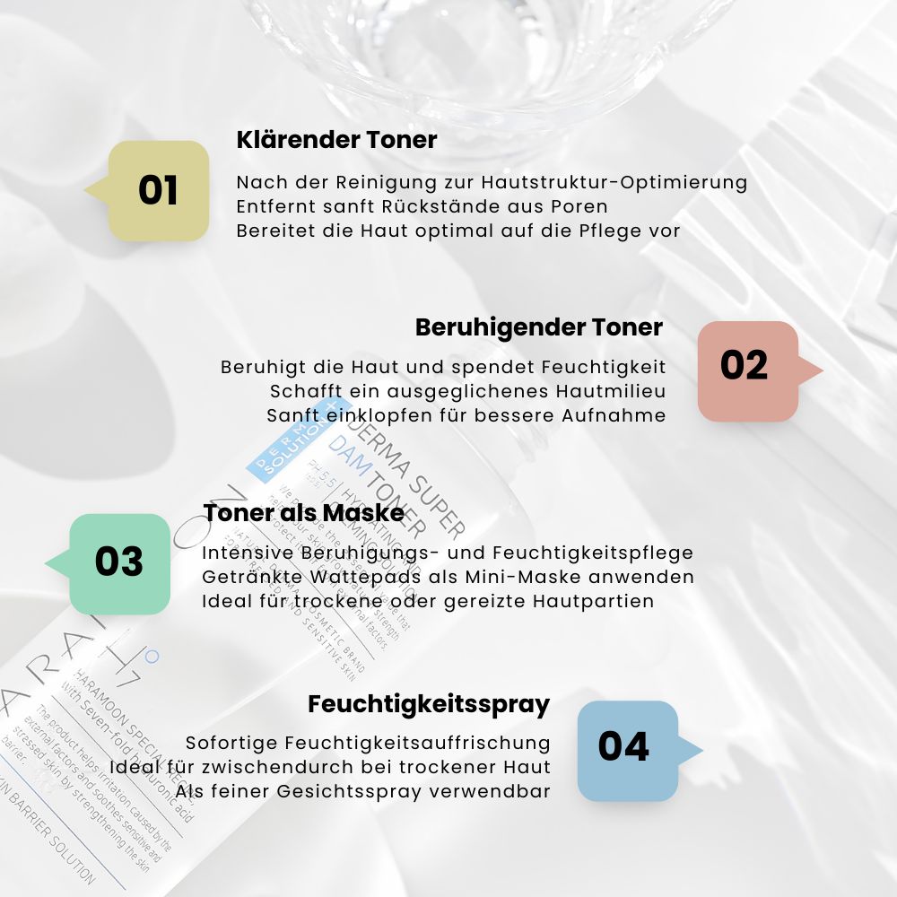HARAMOON pH-ausgleichender Feuchtigkeits- & Beruhigungstoner mit Hyaluronsäure