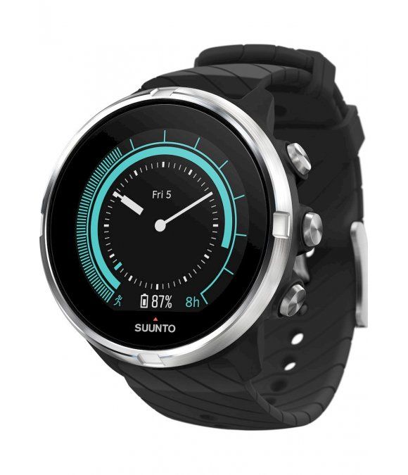 Pulsuhr / Tracker Suunto 9 GPS-Sportuhr mit Herzfrequenzmessung, Schwarz, SS050142000