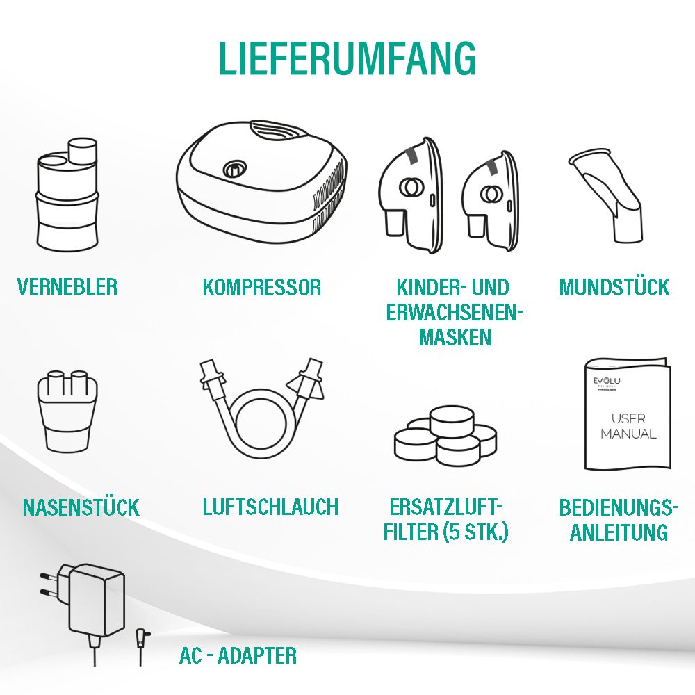 EVOLU UNIVERSAL Kolben-Kompressor-Inhalator