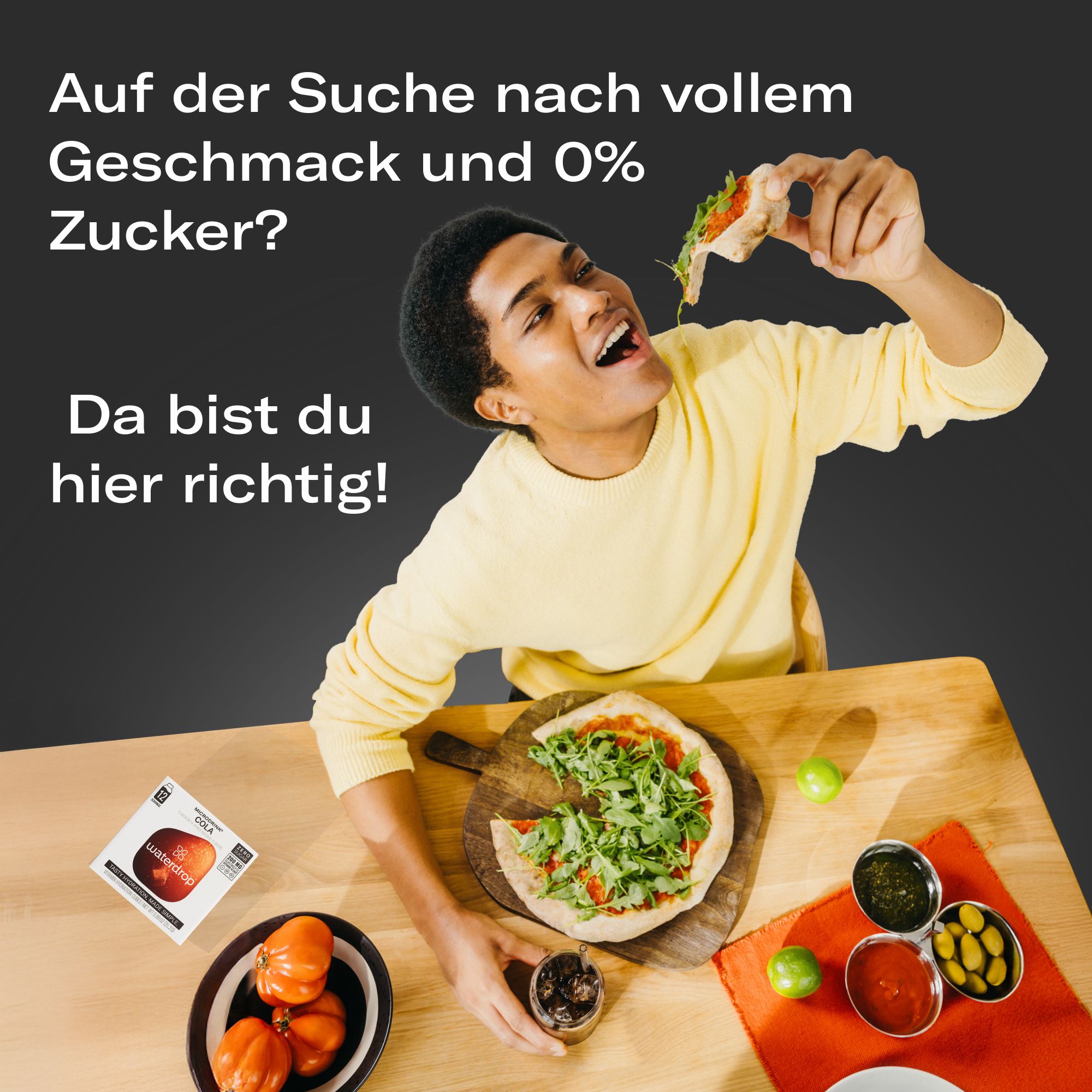 waterdrop® COLA Set – 36 Würfel mit Kolanuss, grünem Kaffee & Vitaminen – vegan, zuckerfrei