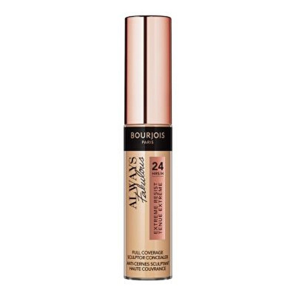 Concealer-Flakon mit Deckel. Marke Bourjois, Schriftzug Always Fabulous, 24H.