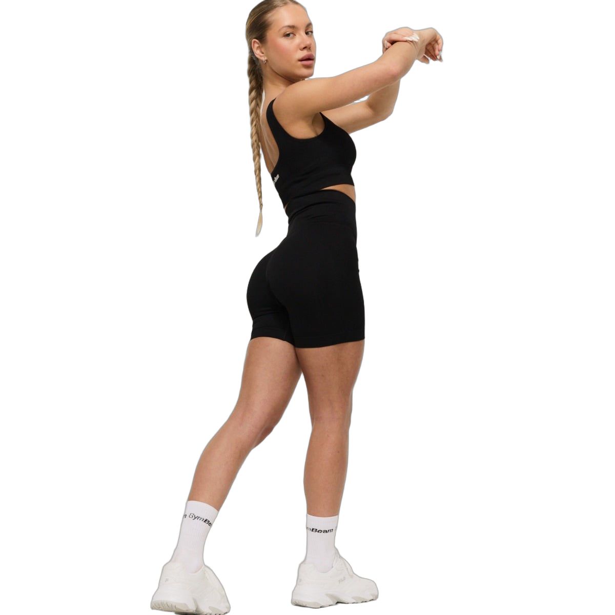 GymBeam Shorts Damen nahtlos mit hoher Taille und Slim Fit in Black 1 St