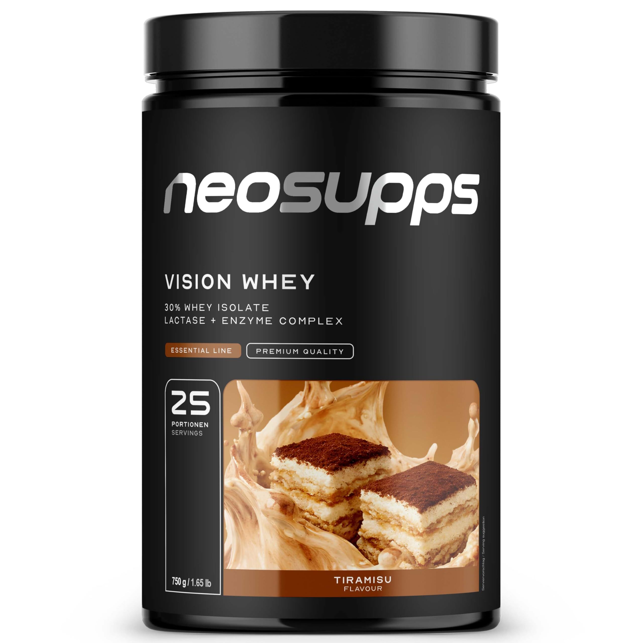 Neosupps Vision Whey Tiramisu, Eiweiss Protein Pulver 750 g