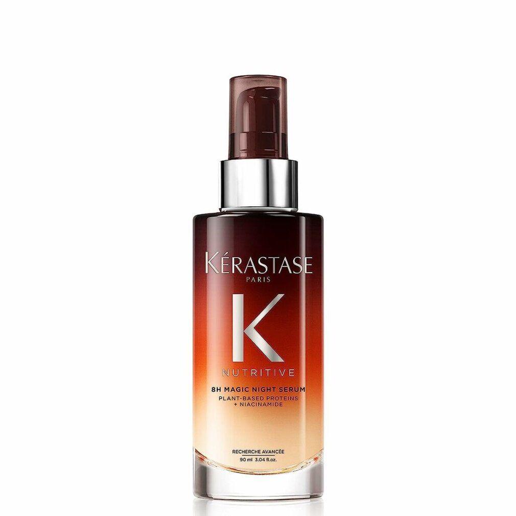Kérastase Nutritive Serum. Braune Flasche mit Sprühkopf. Schriftzug: Kérastase, Nutritive, 8H Magic Night Serum.
