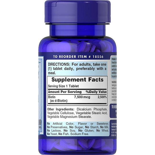 Puritan's Pride Ultra Biotin 7500 mcg