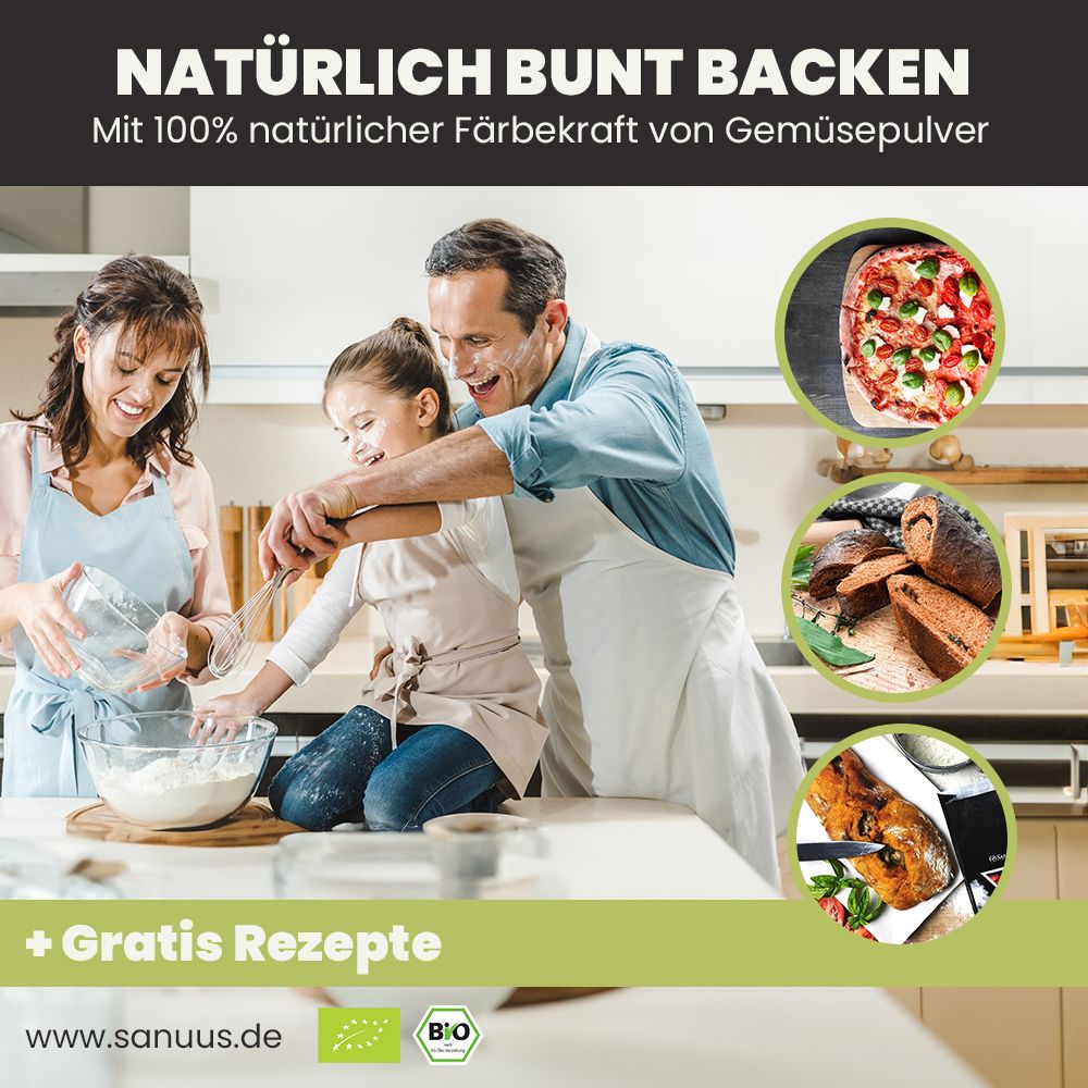 SANUUS® VegiX Bio Dinkelmehl 630 mit natürlichem Tomatenpulver