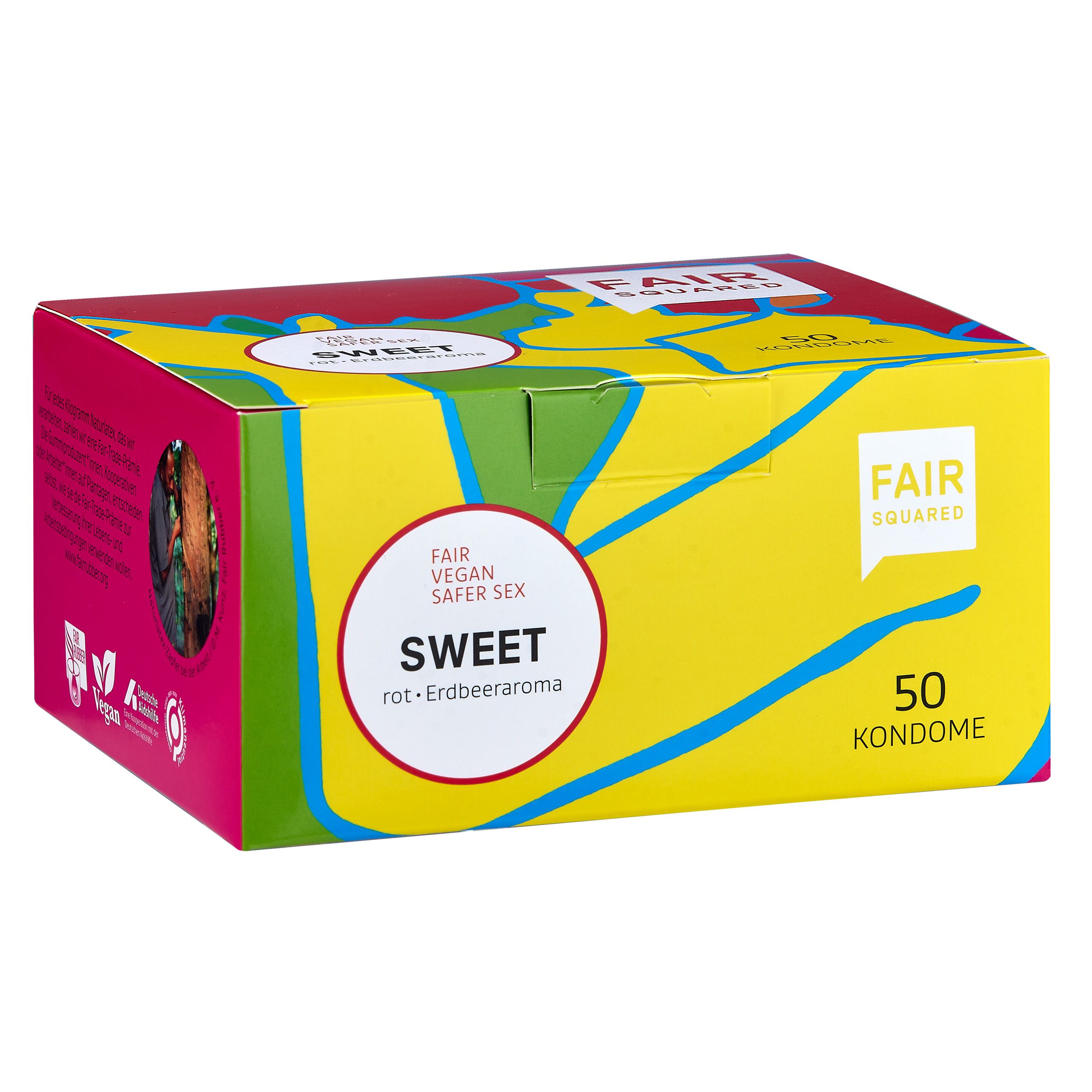 FAIR SQUARED Kondome SWEET Erdbeere