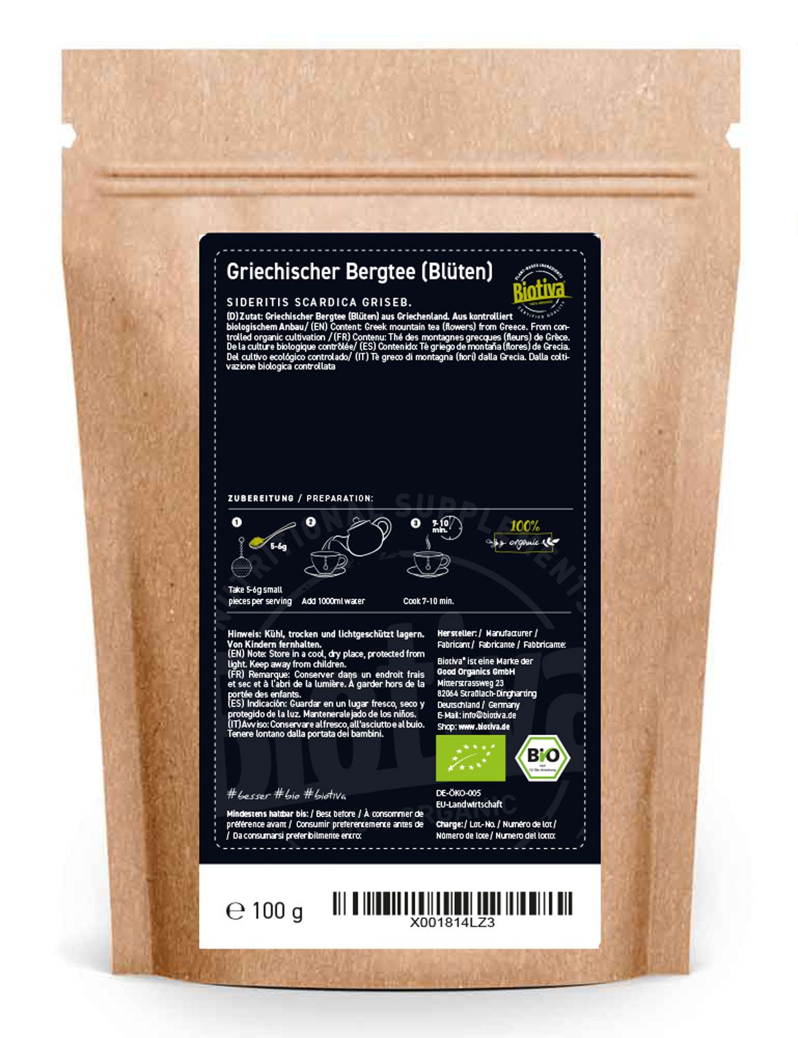 Biotiva Griechischer Bergtee Bio 50 g Tee