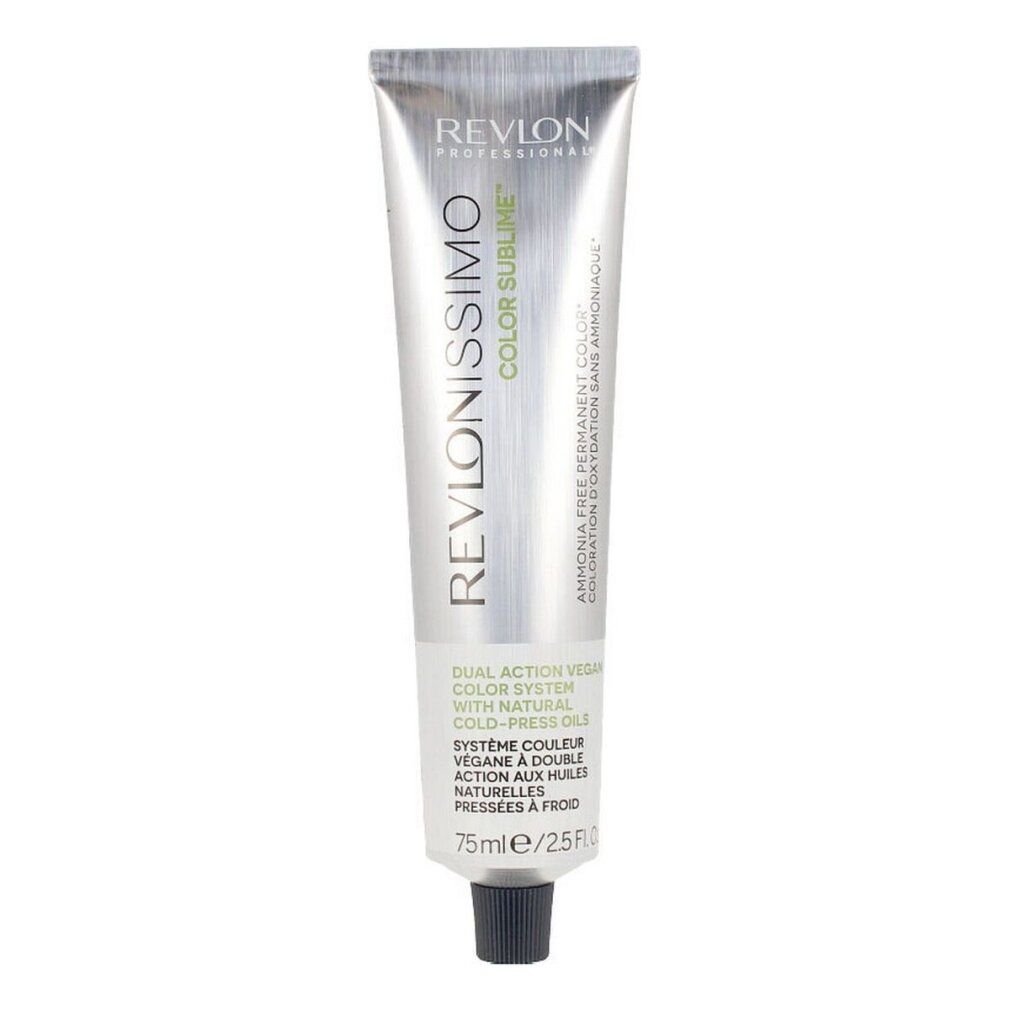 Haarfärbemittel in Tube. Marke Revlon, Produktname Revlonissimo Color Sublime. Text: Ammonia Free. Volumen: 75ml.