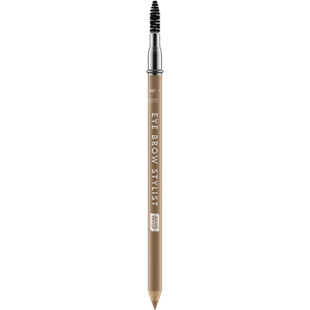 Ein heller Braunton-Augenbrauenstift mit Bürste. Der Stift hat die Aufschrift 'EYE BROW STYLIST'.