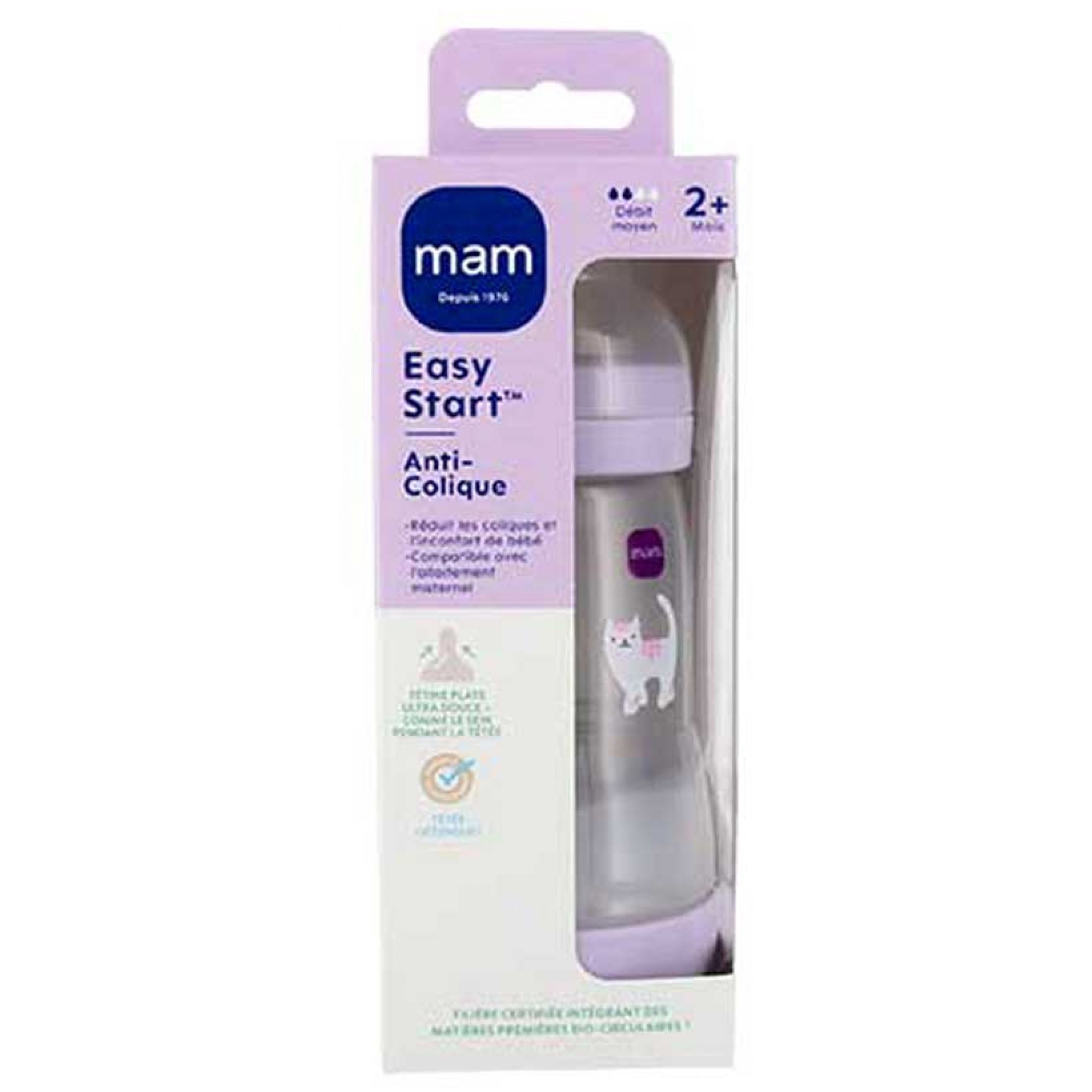 MAM Babyflasche Easy Start 2 Monate und älter Durchflussmenge (Farbe : Grün) 7,1x7,1x18,5 cm