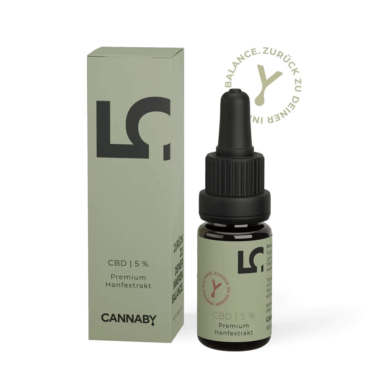 Cannaby CBD Öl 5% – Breitspektrum, 2,5 mg pro Tropfen, 10 ml Tropfen