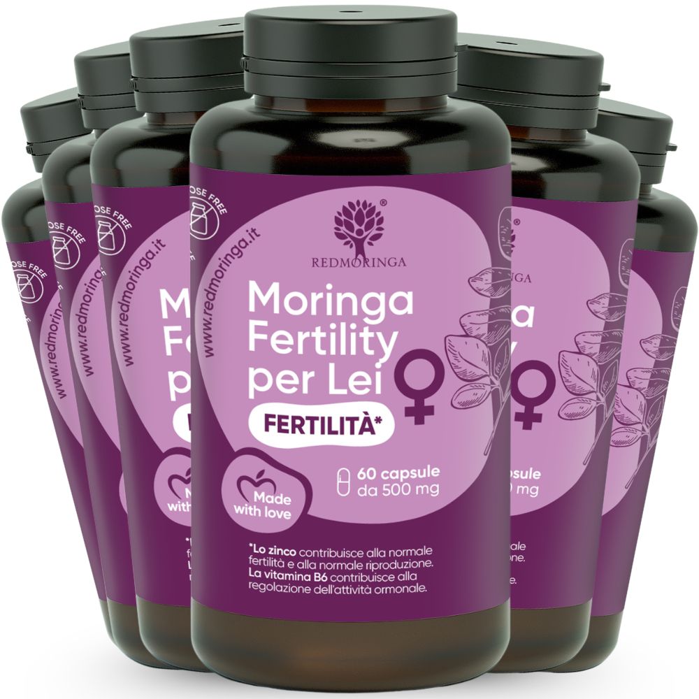 RedMoringa Kinderwunsch Frau Kapseln – Resveratrol, Folsäure, Vitamine & Bio Moringa 360 6 St