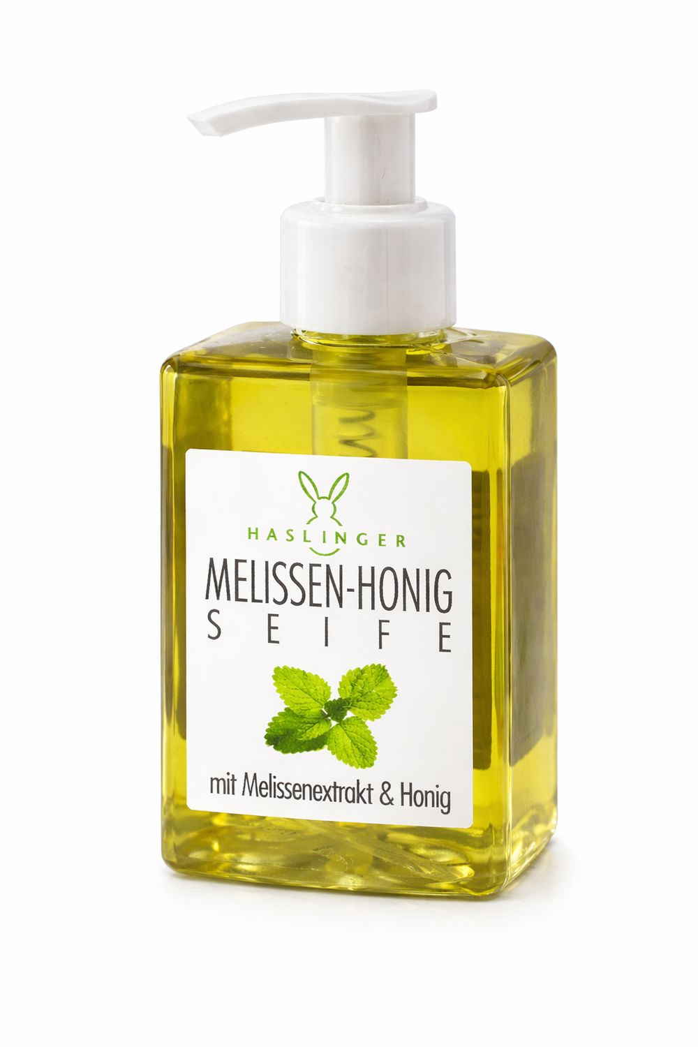 Haslinger Schafmilch Flüssigseife Melissen-Honig im Spender